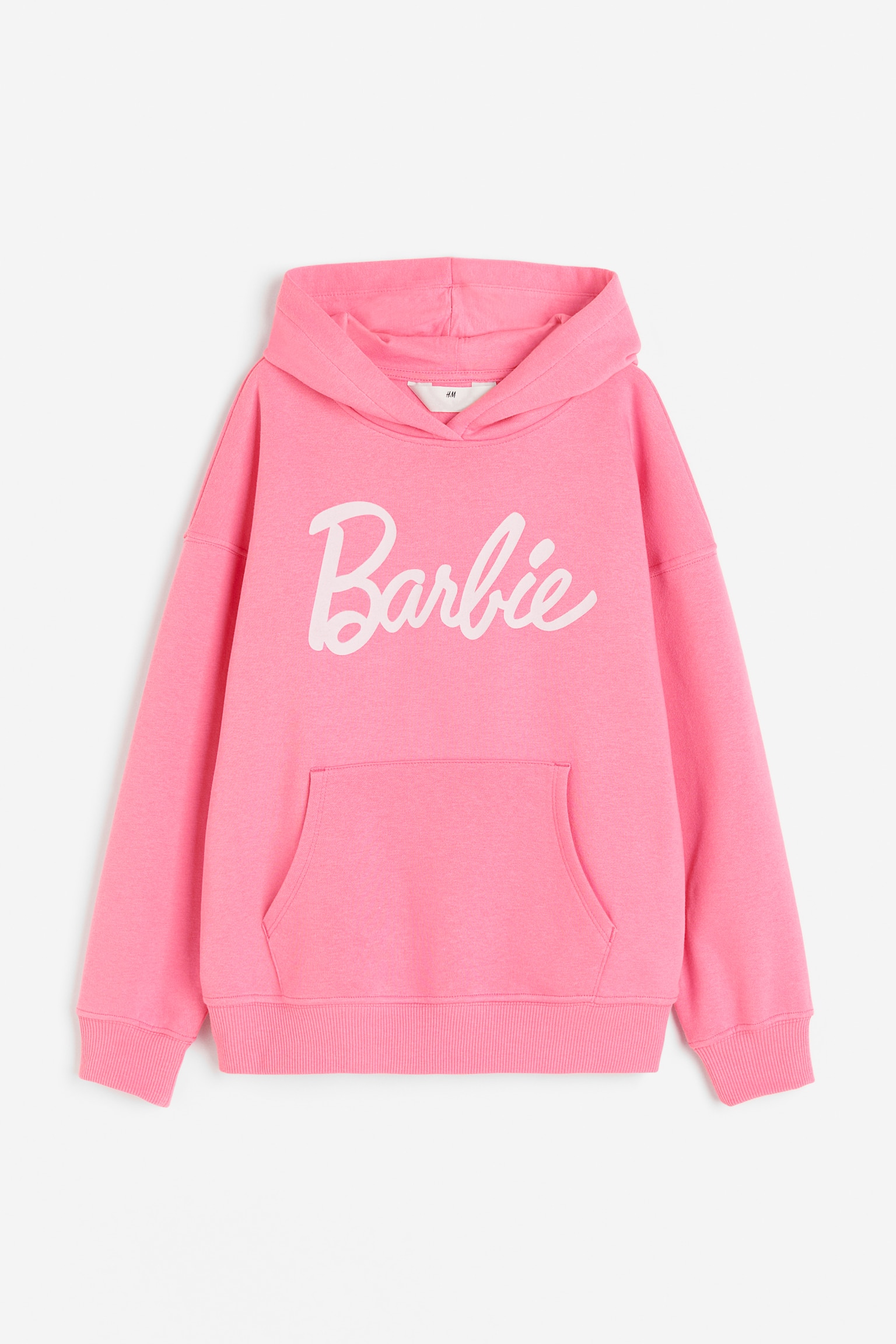 Oversized Print Hoodie - Pink/Barbie/Dark grey/SmileyWorld® - 1