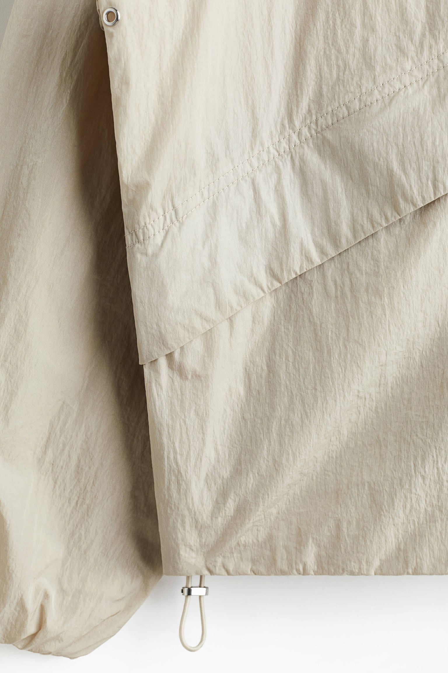 Áo gió vải nylon Loose Fit - Màu be nhạt/Màu đen/Màu xanh kaki đậm - 7