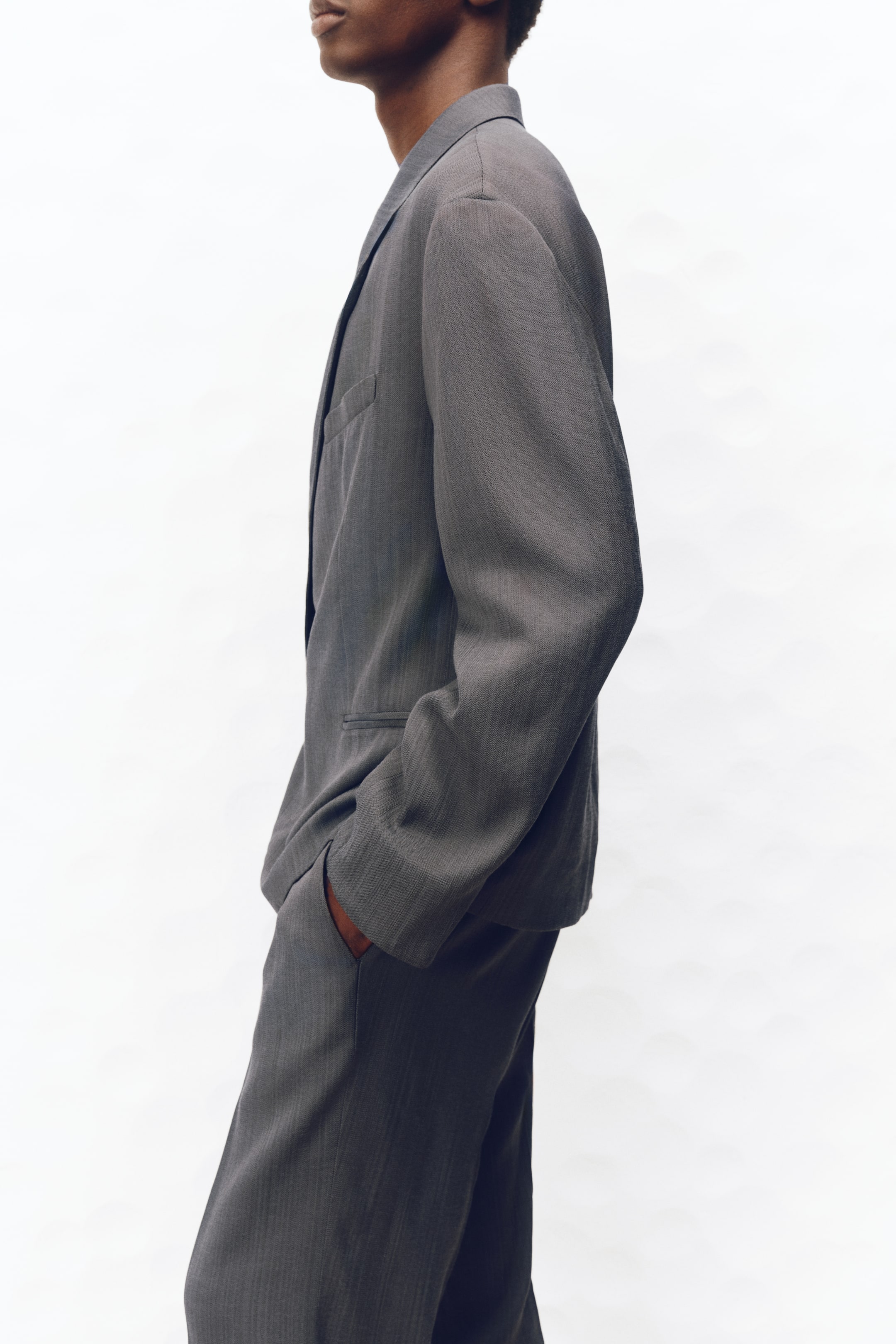 Loose-Fit Single-Breasted Wool-Blend Suit Jacket