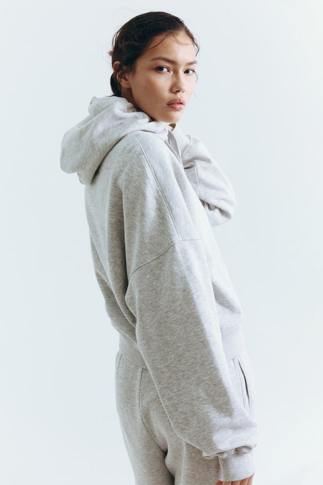 Hoodie-Light gray melange - 5