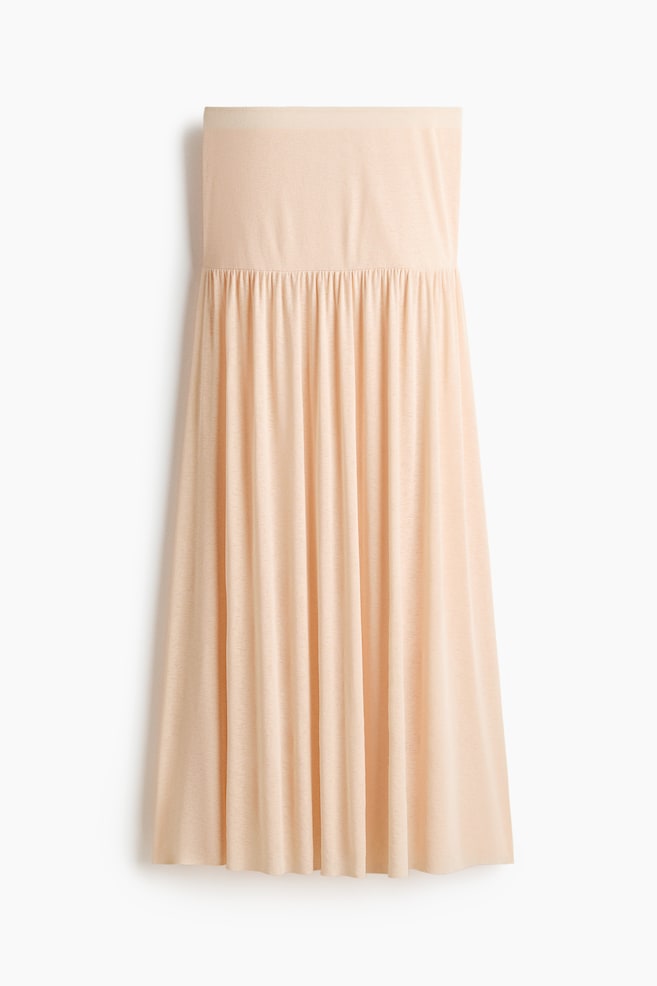 Falda maxi en tejido fino - Rosa durazno - 1