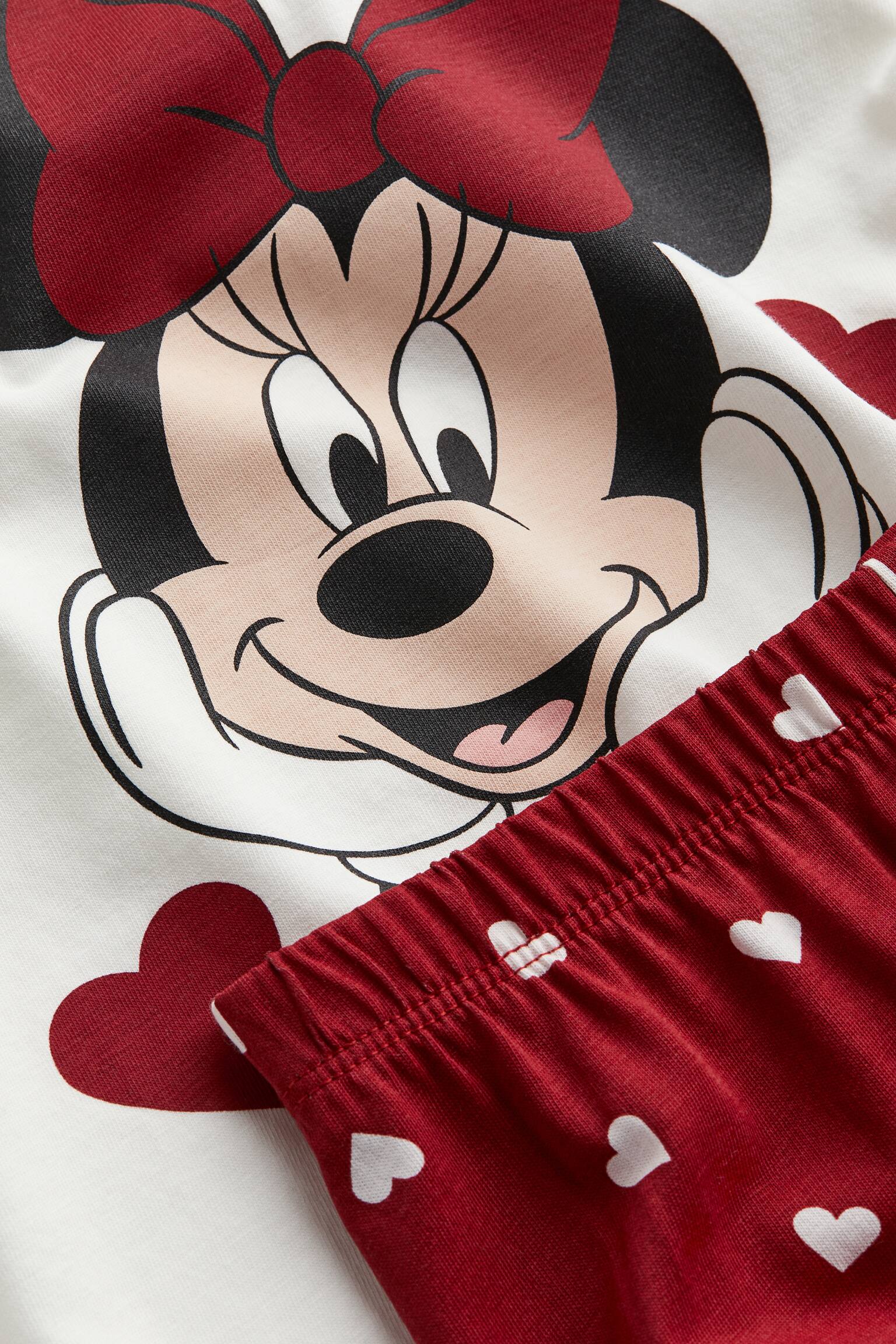 Bộ đồ ngủ vải jersey - Màu đỏ/Chuột Minnie/Xanh nhạt/Nữ hoàng băng giá/Màu kem/Bluey/Màu hồng/Hoa văn - 2