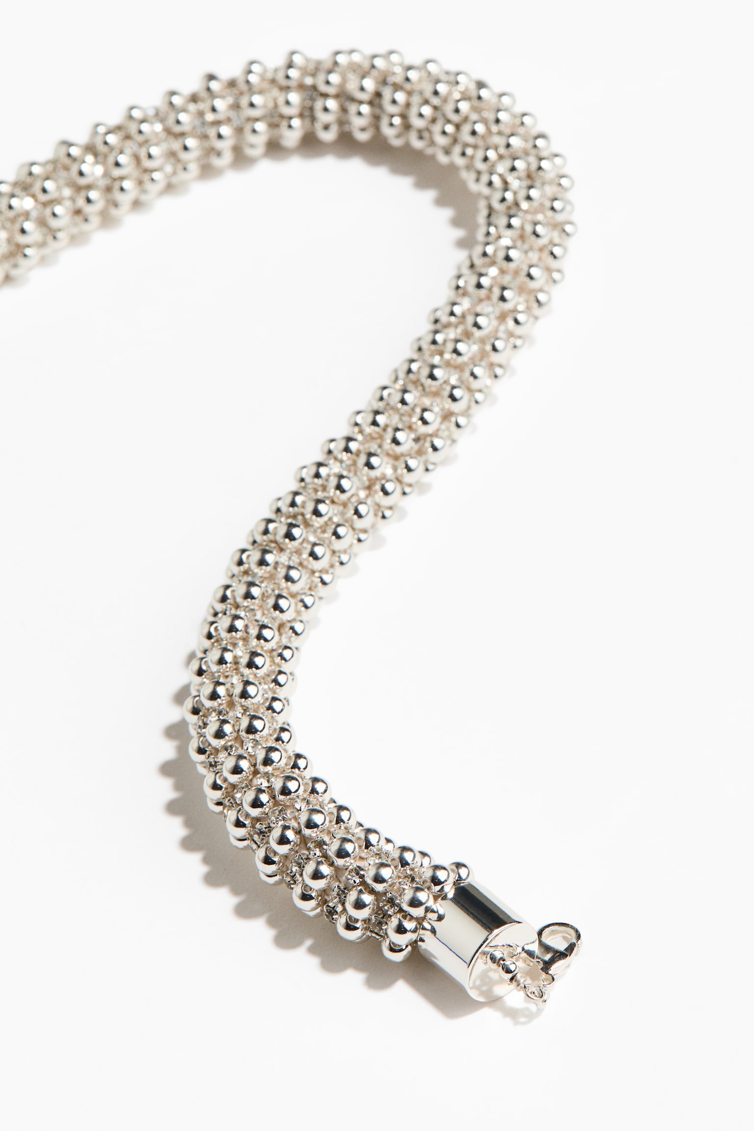 Beaded necklace - Silver-coloured - 2
