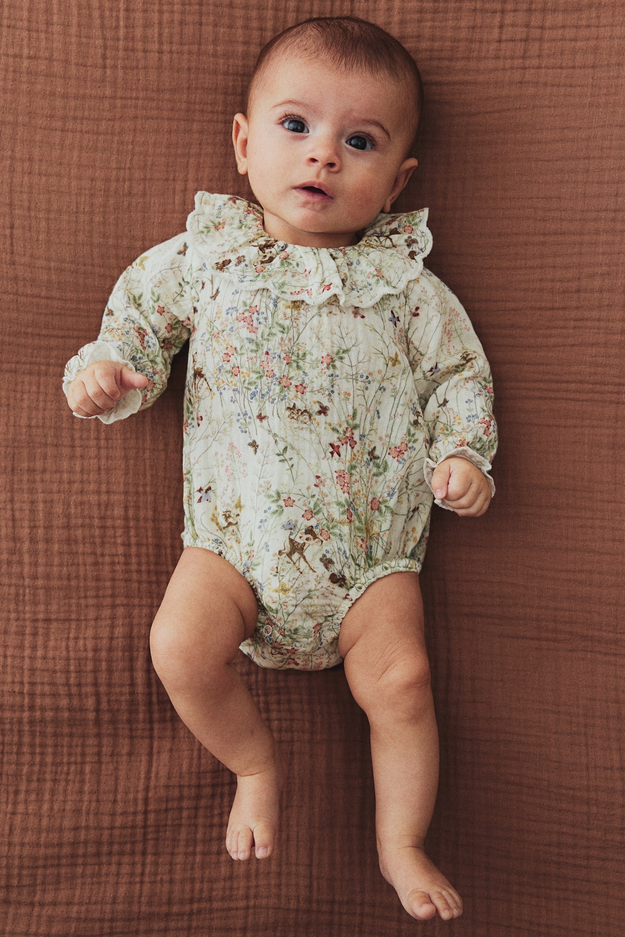 プリントモスリンロンパース - ライトグリーン／バンビ - Kids | H&M JP