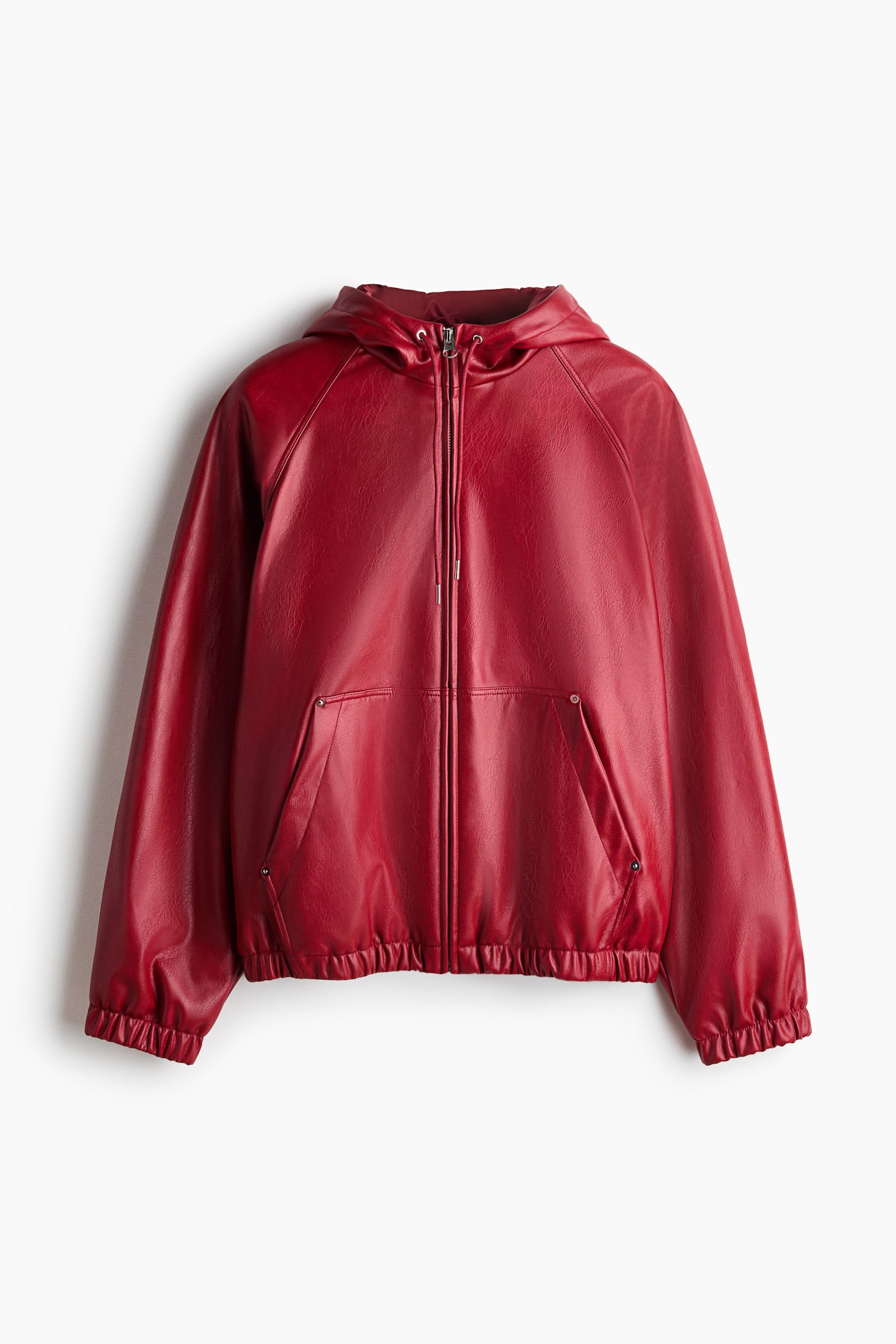 Kapuzenjacke - Rot/Dunkles Graubraun/Schwarz - 1