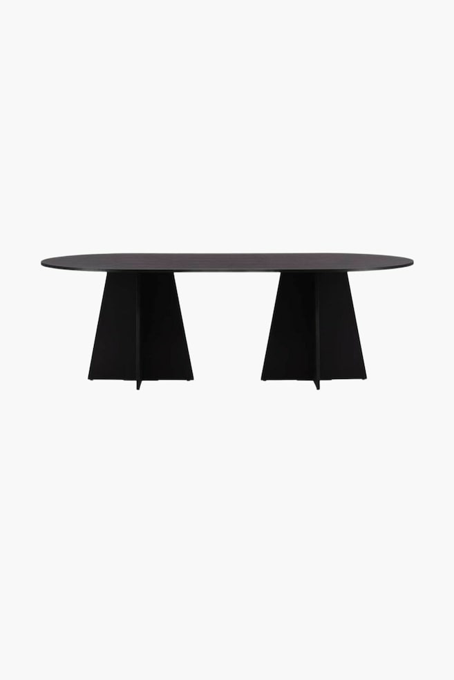 Bootcut Table À Manger - Mdf, Noir - 1