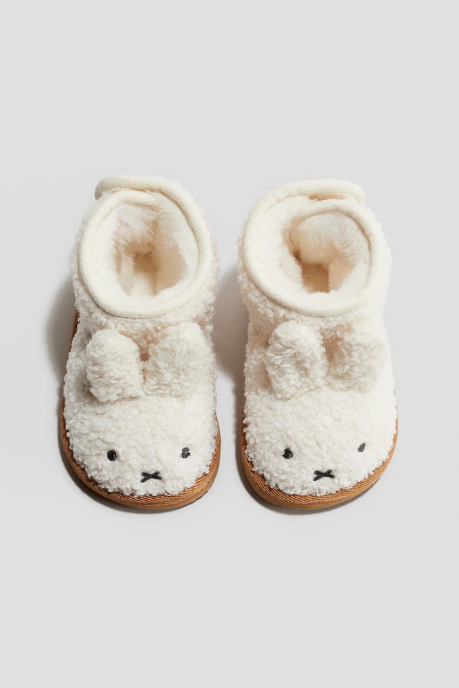 Bottines en tissu Teddy bear avec applications - Cream/Miffy - 1