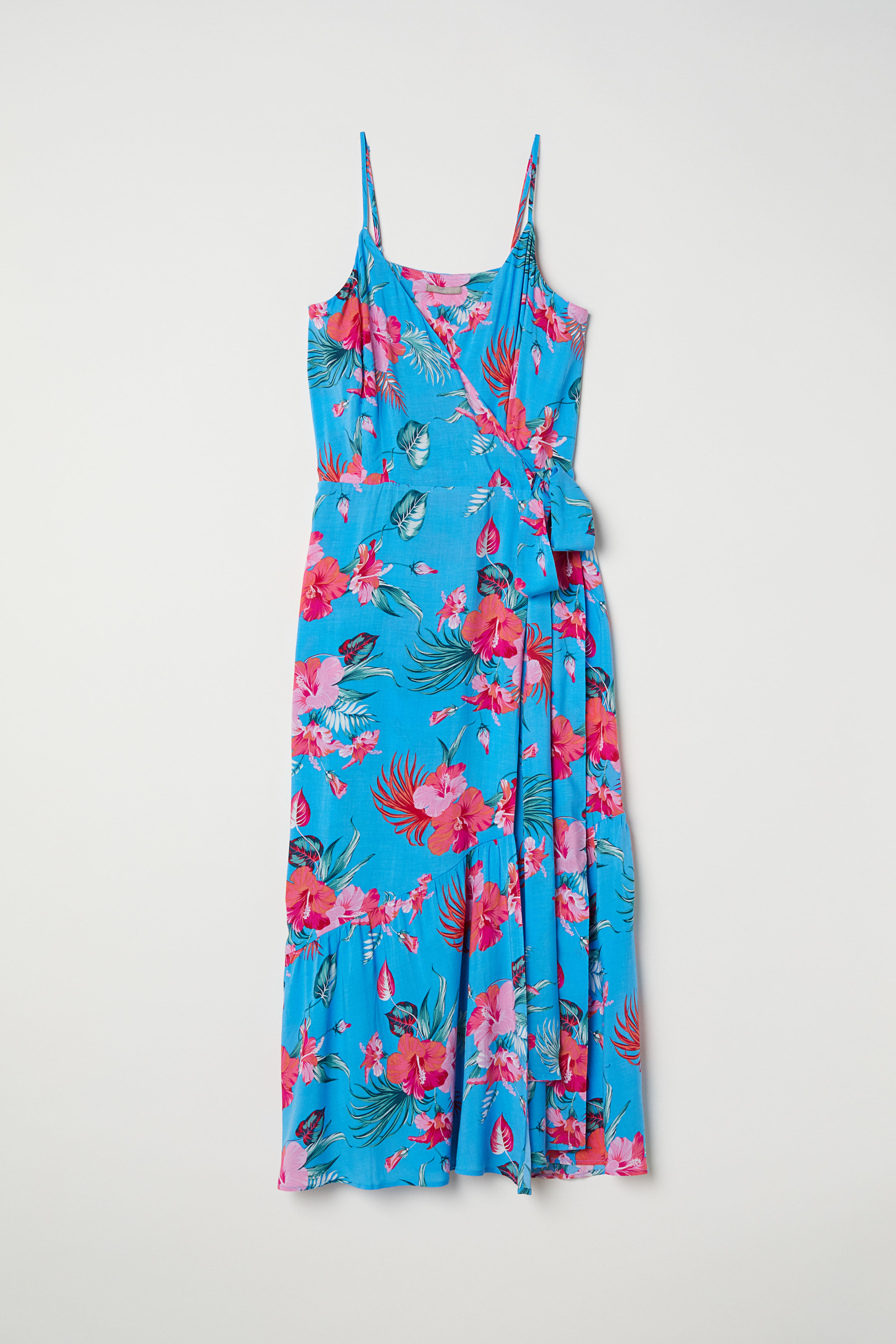 H and m floral wrap dress best sale