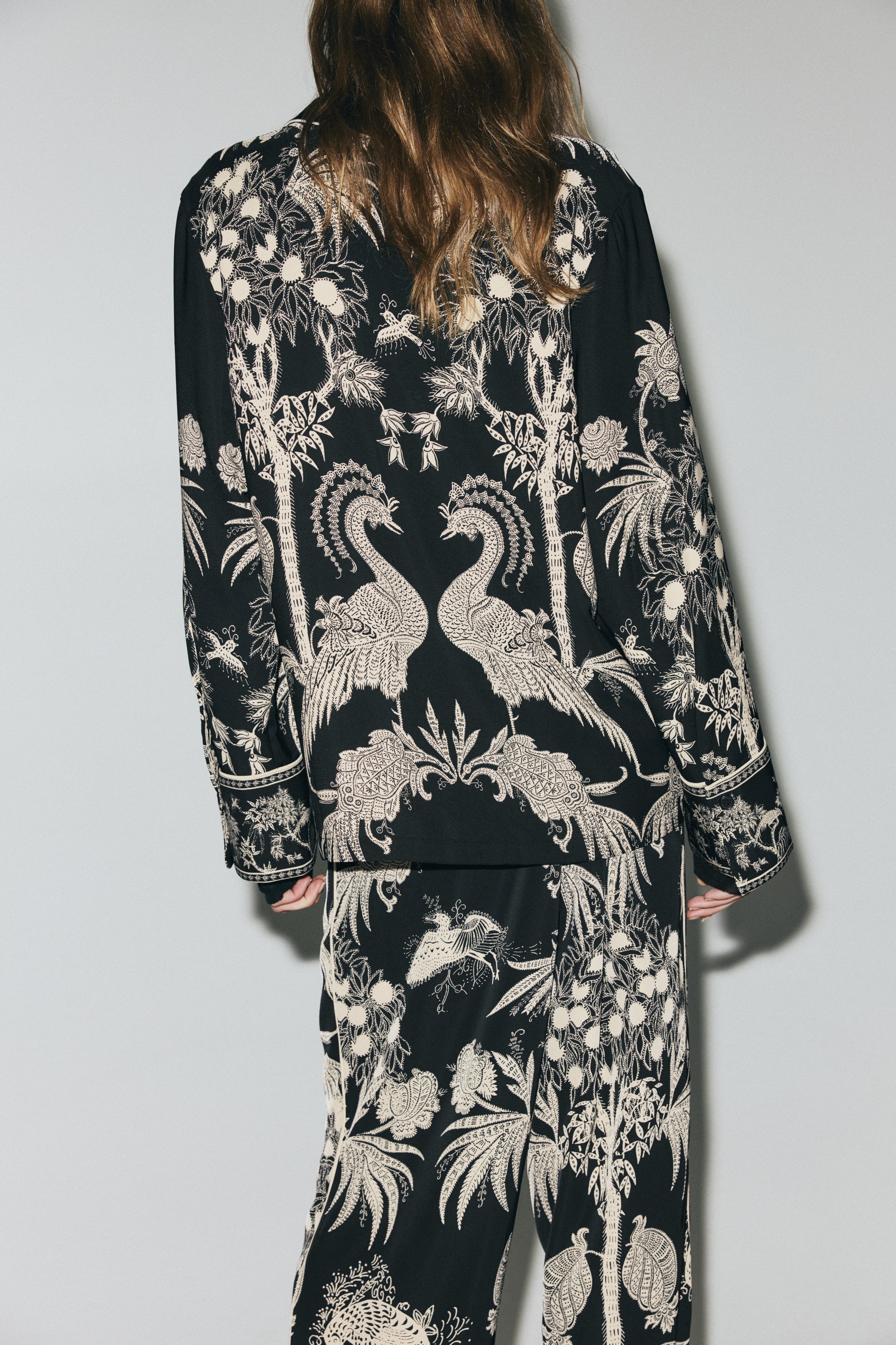 Printed pull-on trousers