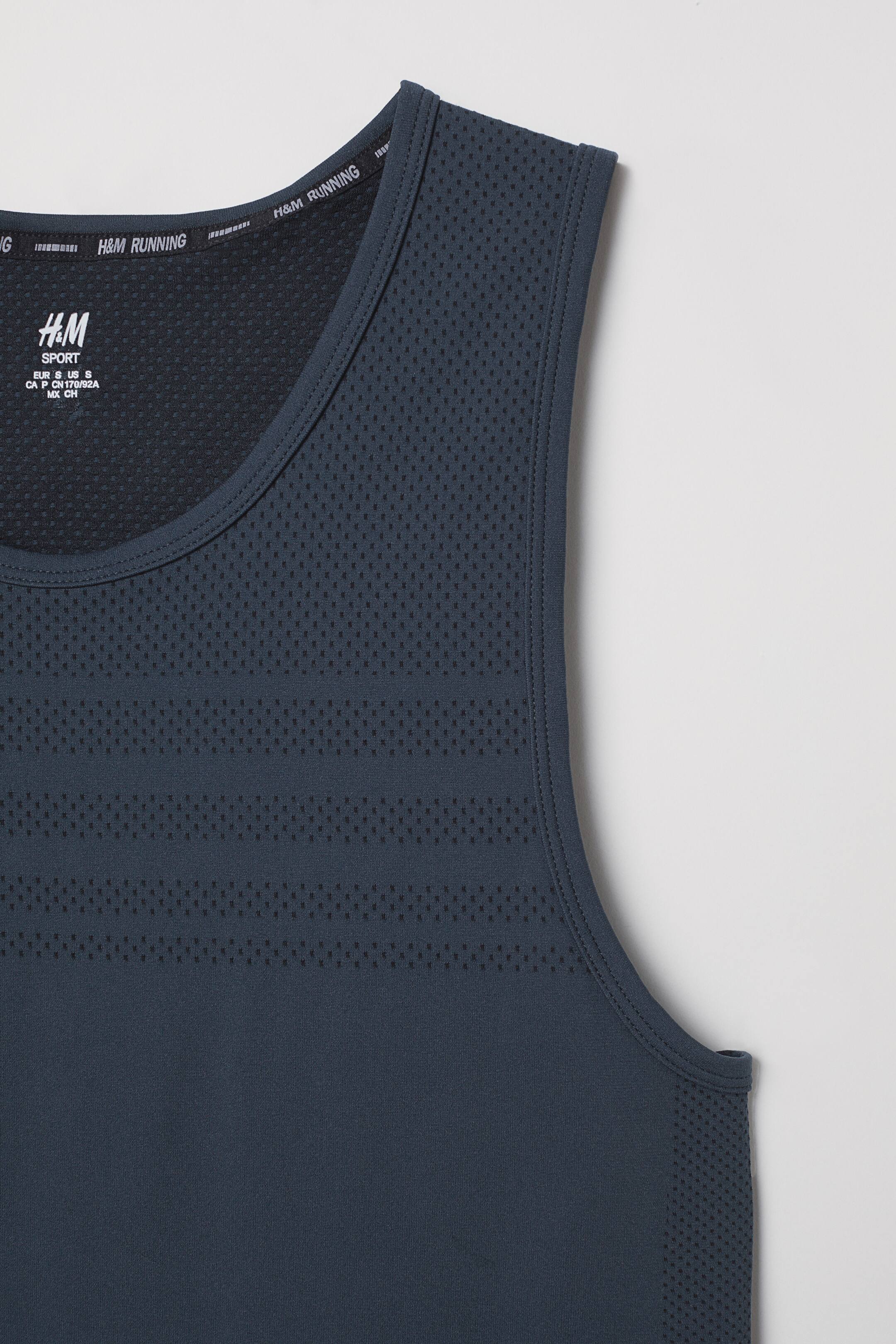 Zobacz większy obraz: Bezszwowa koszulka do biegania - Ciemny stalowoniebieski - ON | H&M PL 2