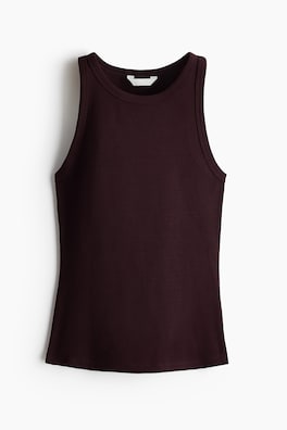Ribbad tanktop i bomull