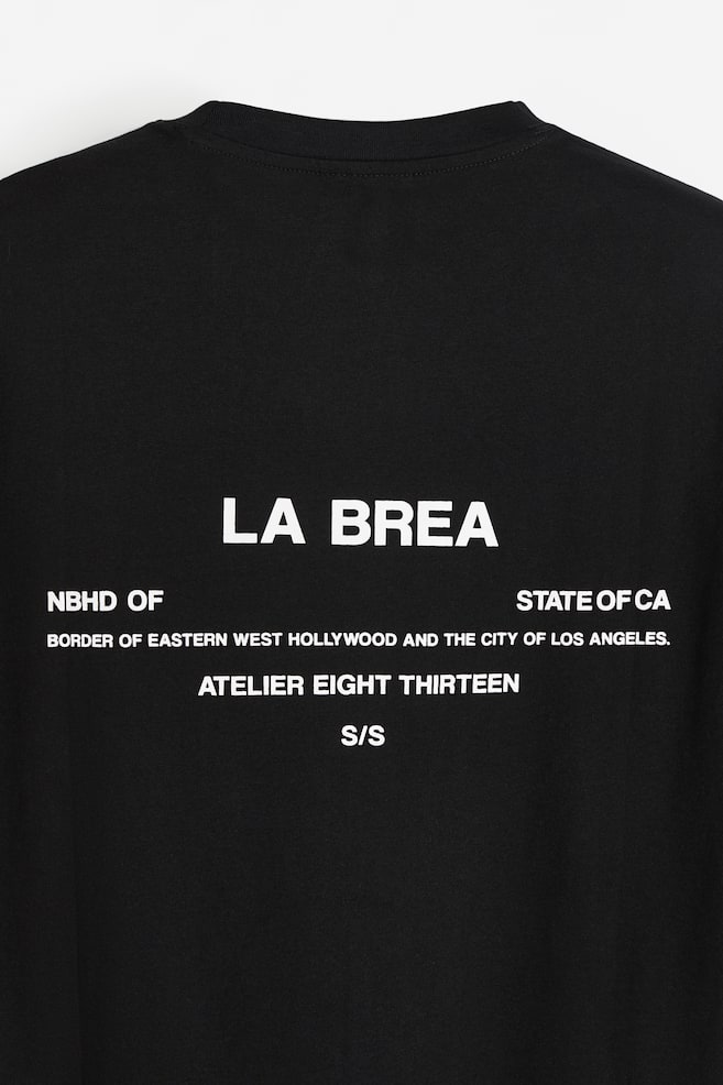 T-shirt con stampa Loose Fit - Nero/La Brea/Bianco/La Brea - 5