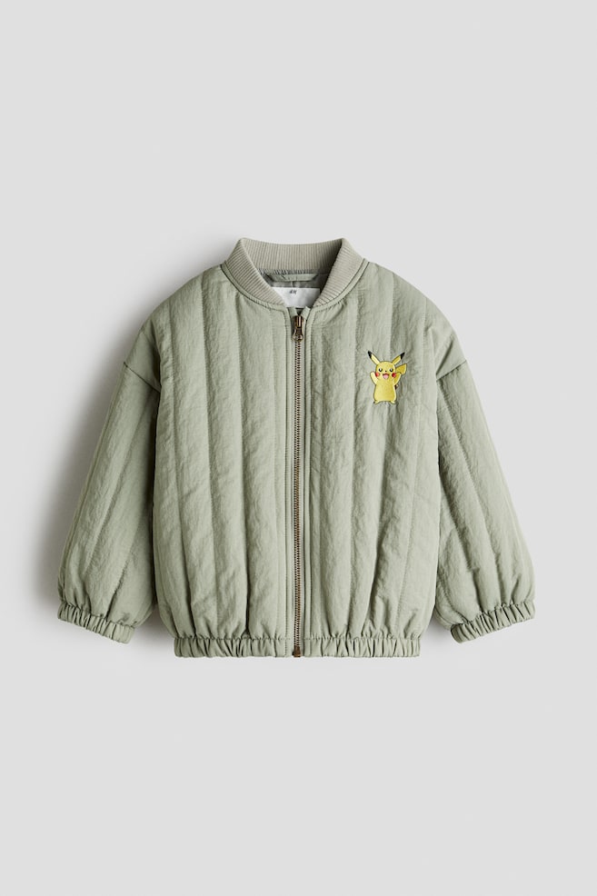 Gesteppte Pilotenjacke - Khakigrün/Pokémon - 1