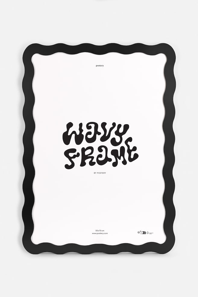 Wavy Cadre Photo Bois - Noir/Rose Pastel/Rouge/Blanc/Violet Pastel/Jaune/Vert/Orange/Bleu/Bleu Pastel - 1