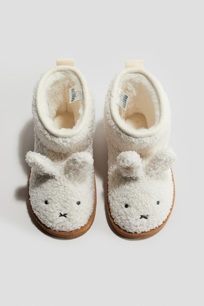 Boots med lurvigt foder - Crèmevit/Kanin/Ljusrosa/Hello Kitty - 1