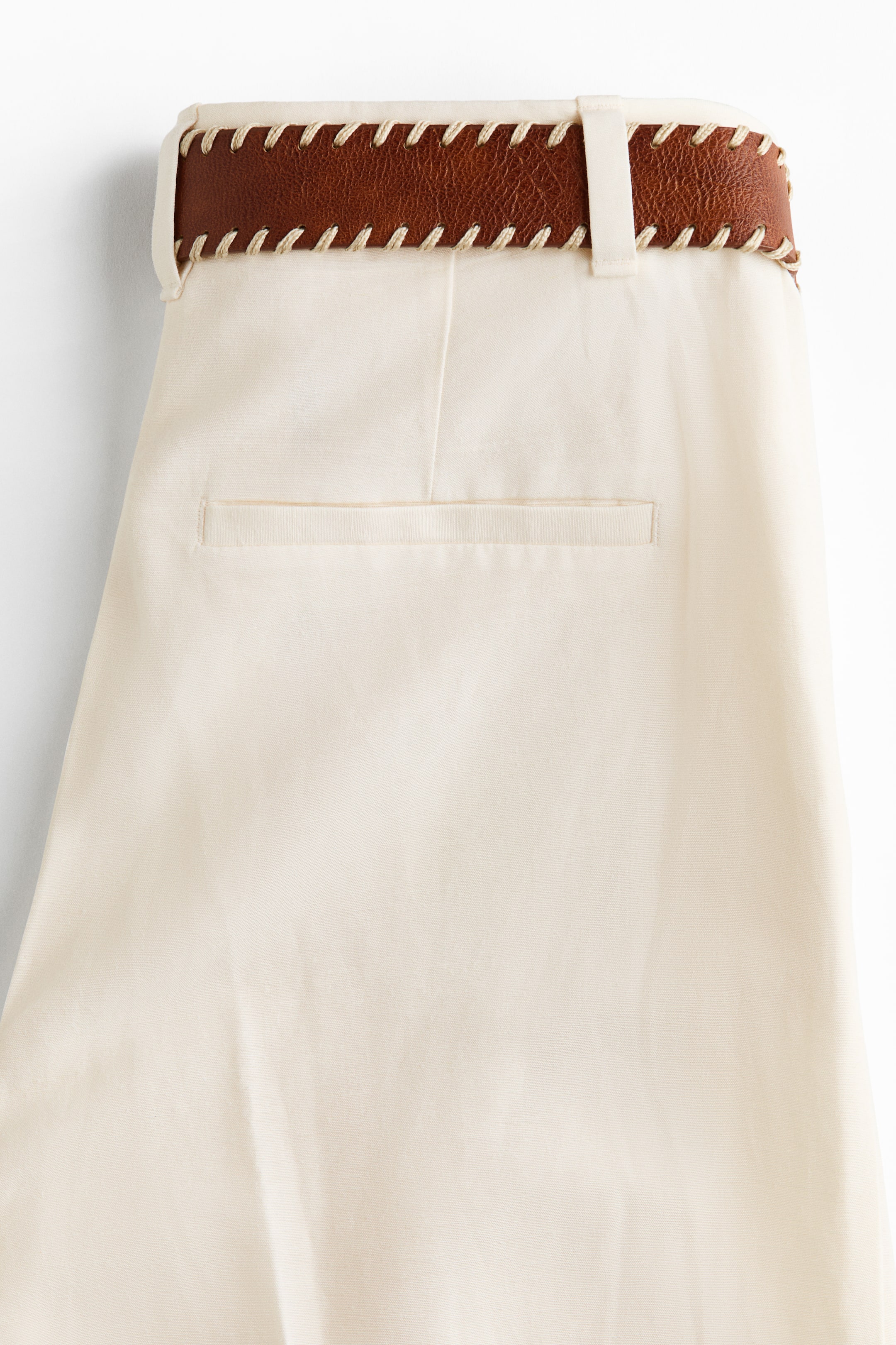 Женские брюки H&M Linen-Blend Pants with Belt — фото 3