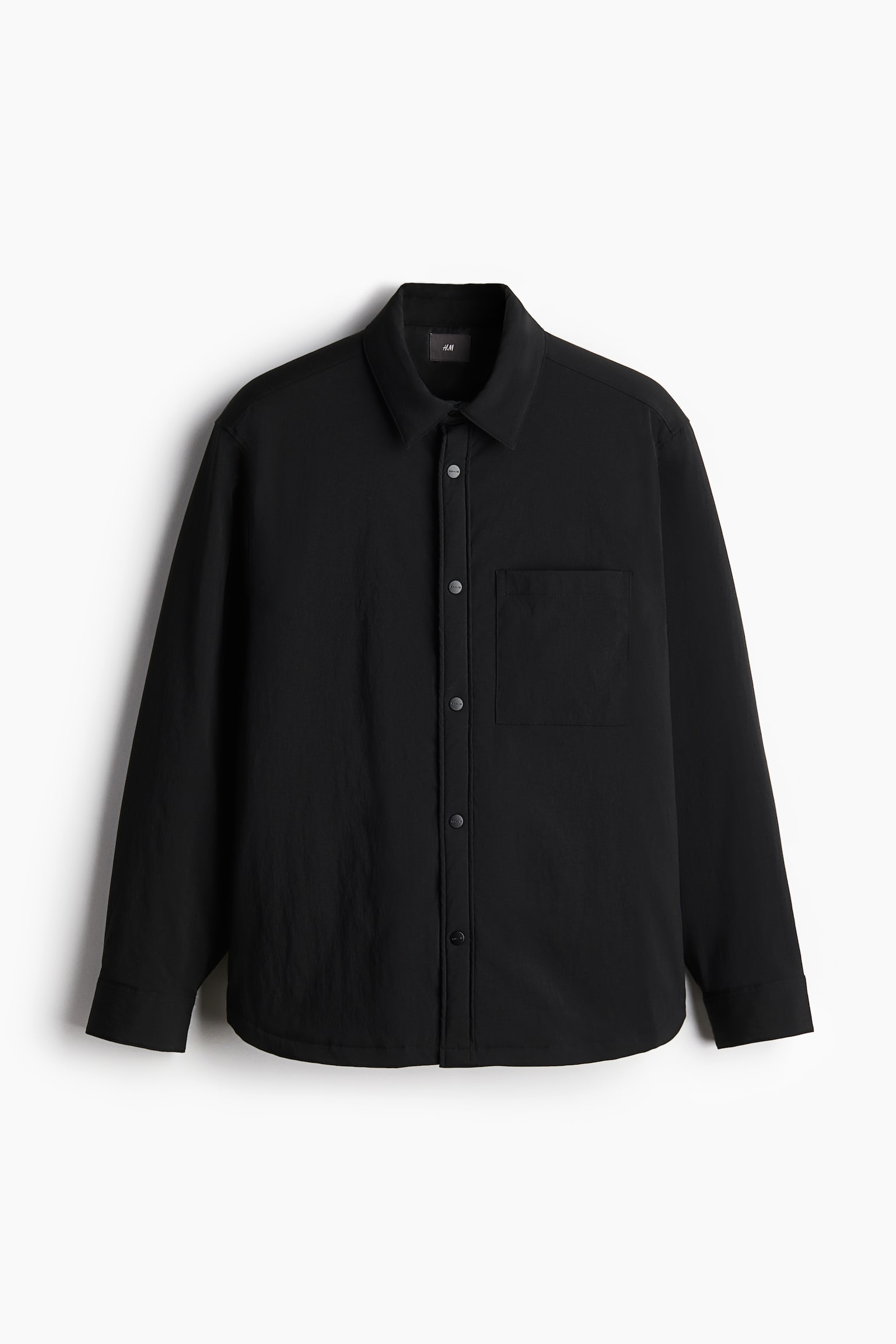 Regular Fit Padded overshirt - Black - 2