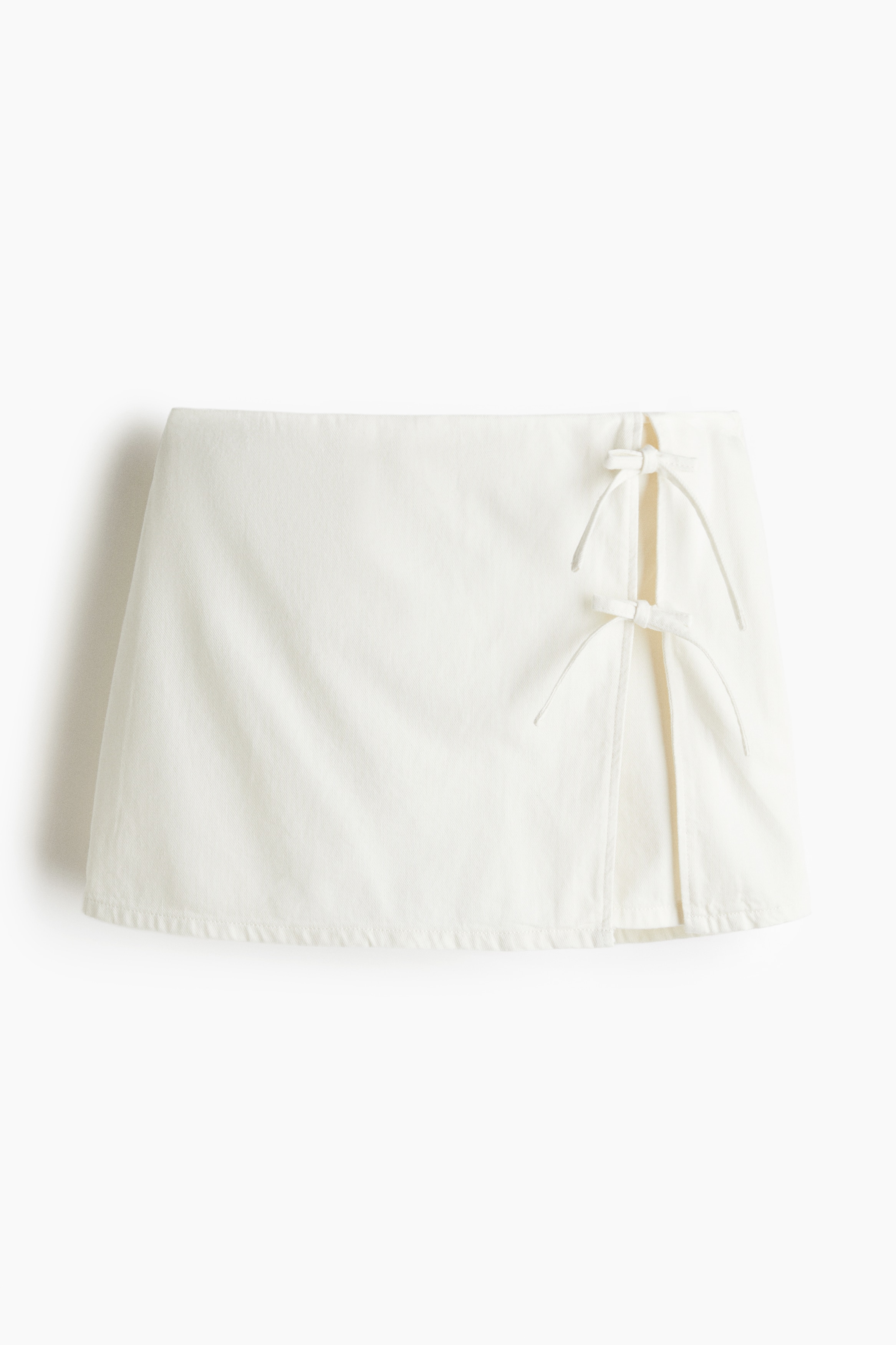 丹寧褲裙 - 白色