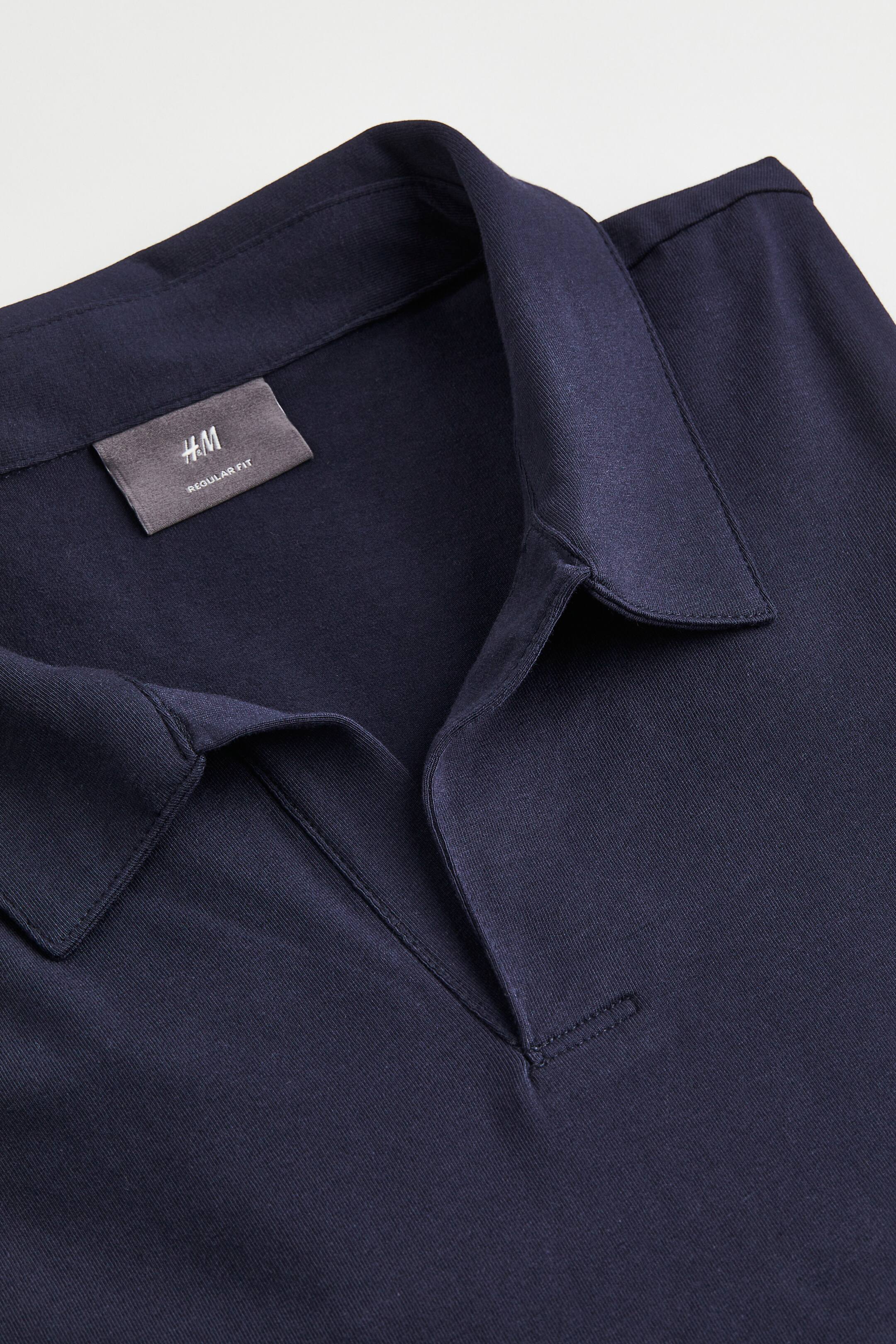 View larger image: Regular Fit Cotton polo shirt - Navy blue - Men | H&M IN 2