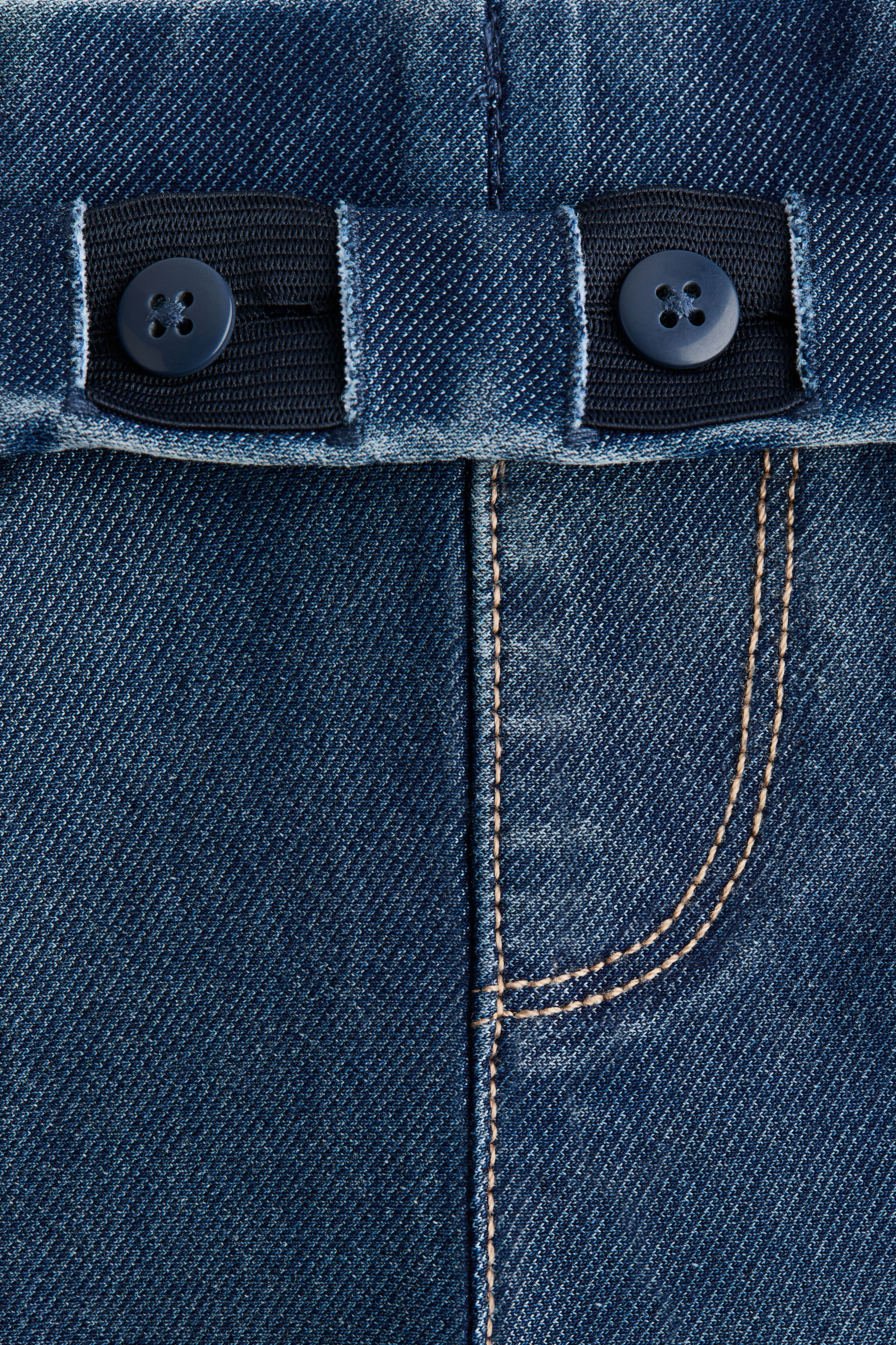 Denim-Look Wide-Leg Jeggings