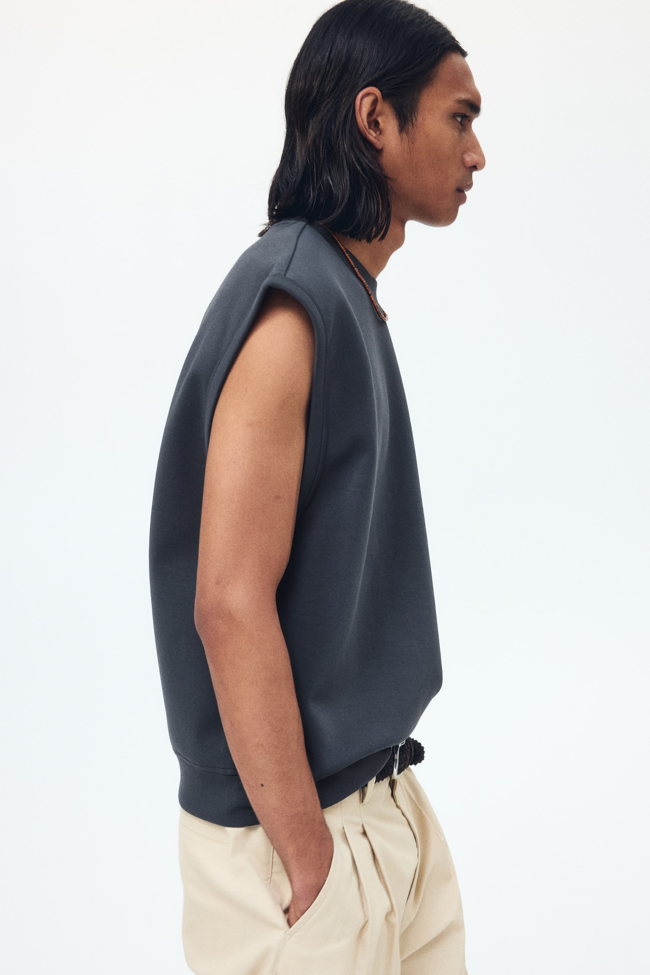 Мужские топы H&M Relaxed-Fit Scuba Tank Top — фото 3