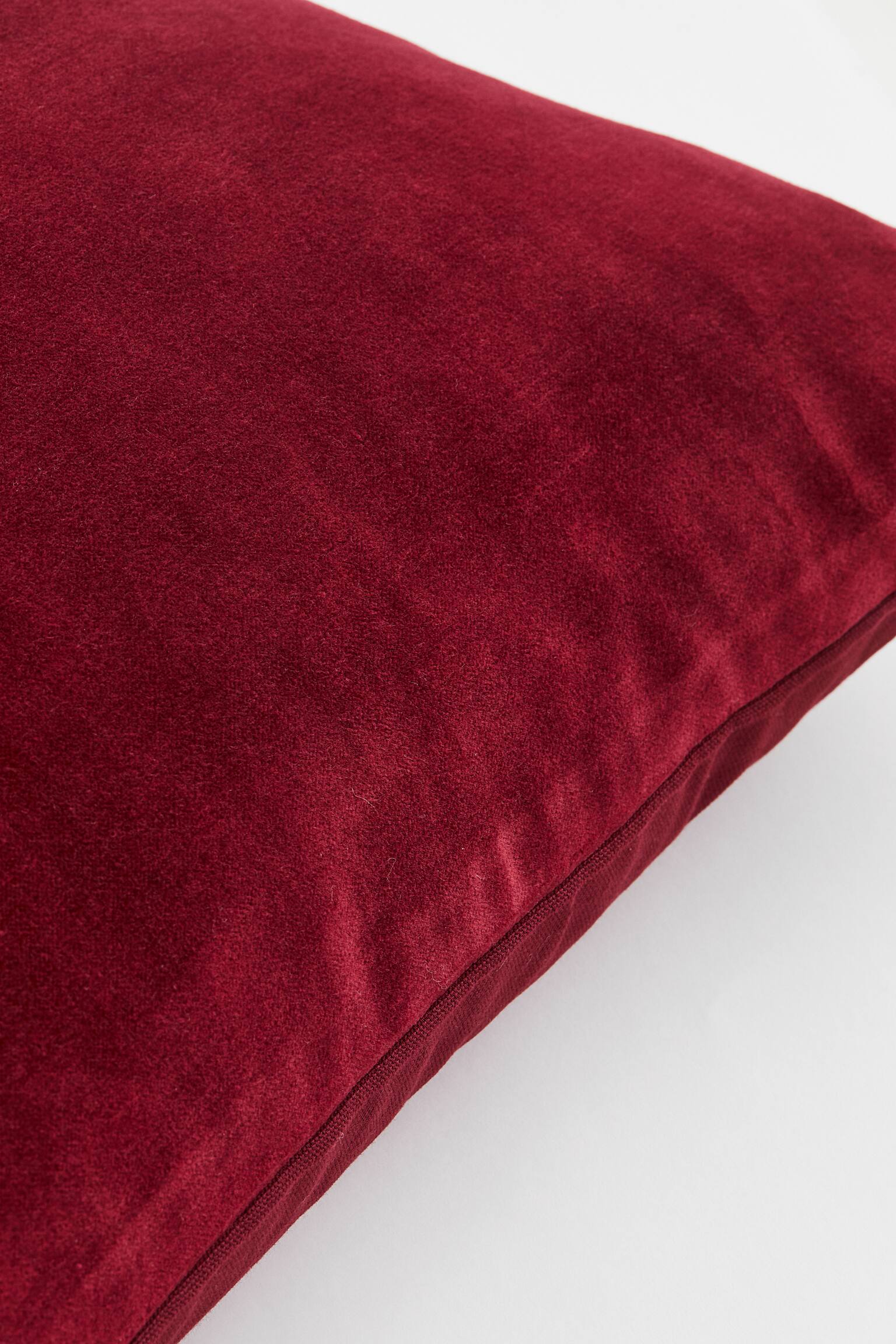 Velvet cushion cover - Dark red - 3