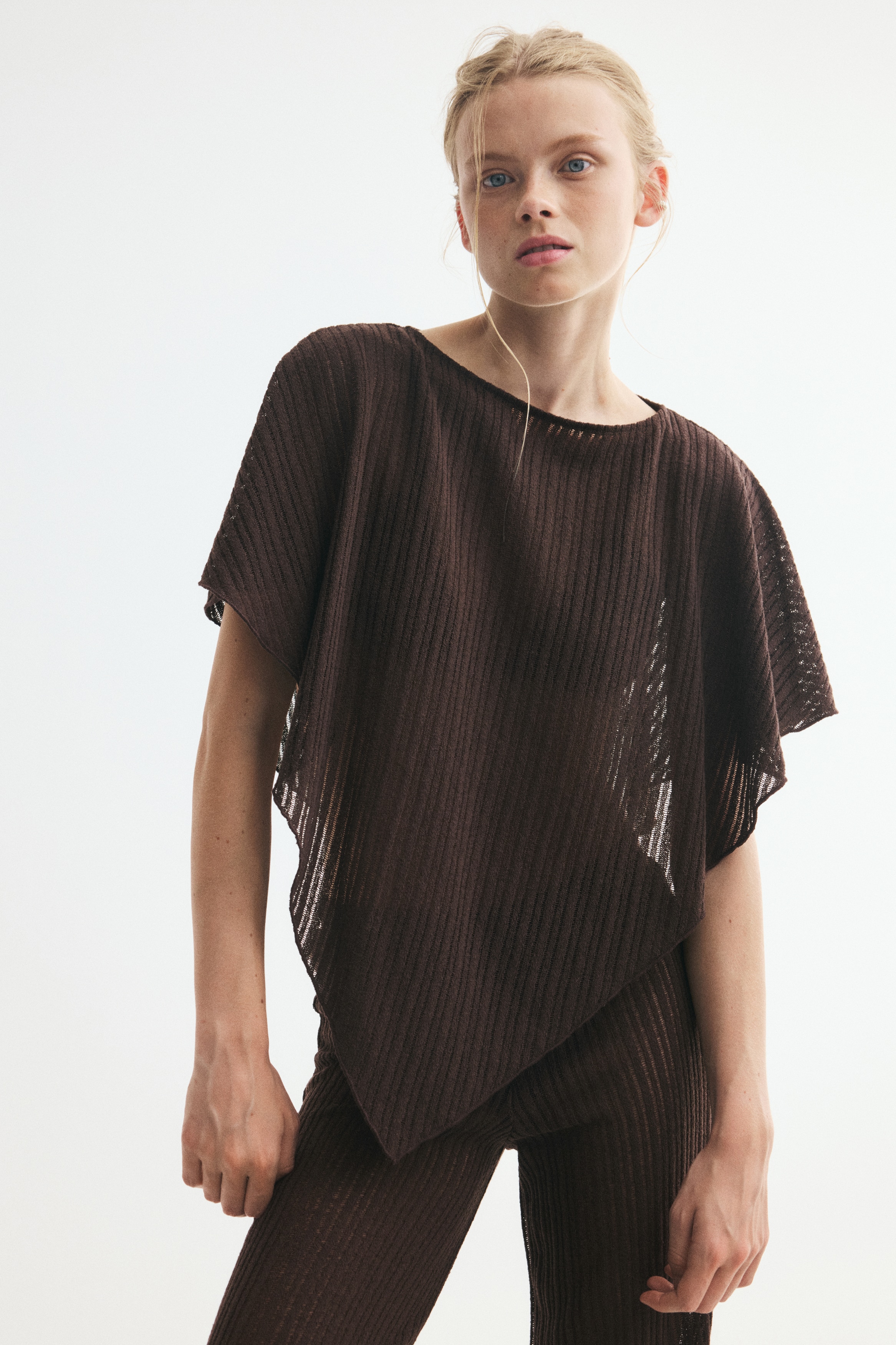 Rib-Knit Cape - thumbnail 3