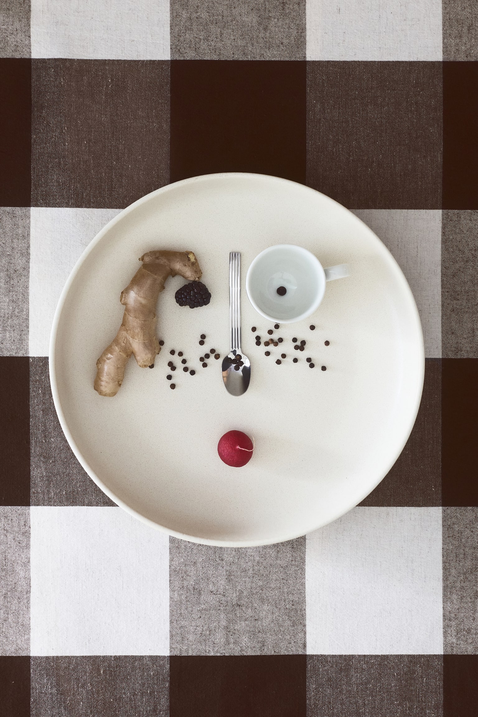 Obrus z domieszką lnu - Ciemnobrązowy/Krata gingham/Ciemnobrązowy/Paski/Beżowy/Paski/Zieleń khaki/Paski/Beżowy/Krata gingham/Zieleń khaki/Krata gingham/Pomarańczowy/Krata gingham/Jasnoróżowy/Paski/Jasnoróżowy/Krata gingham - 2