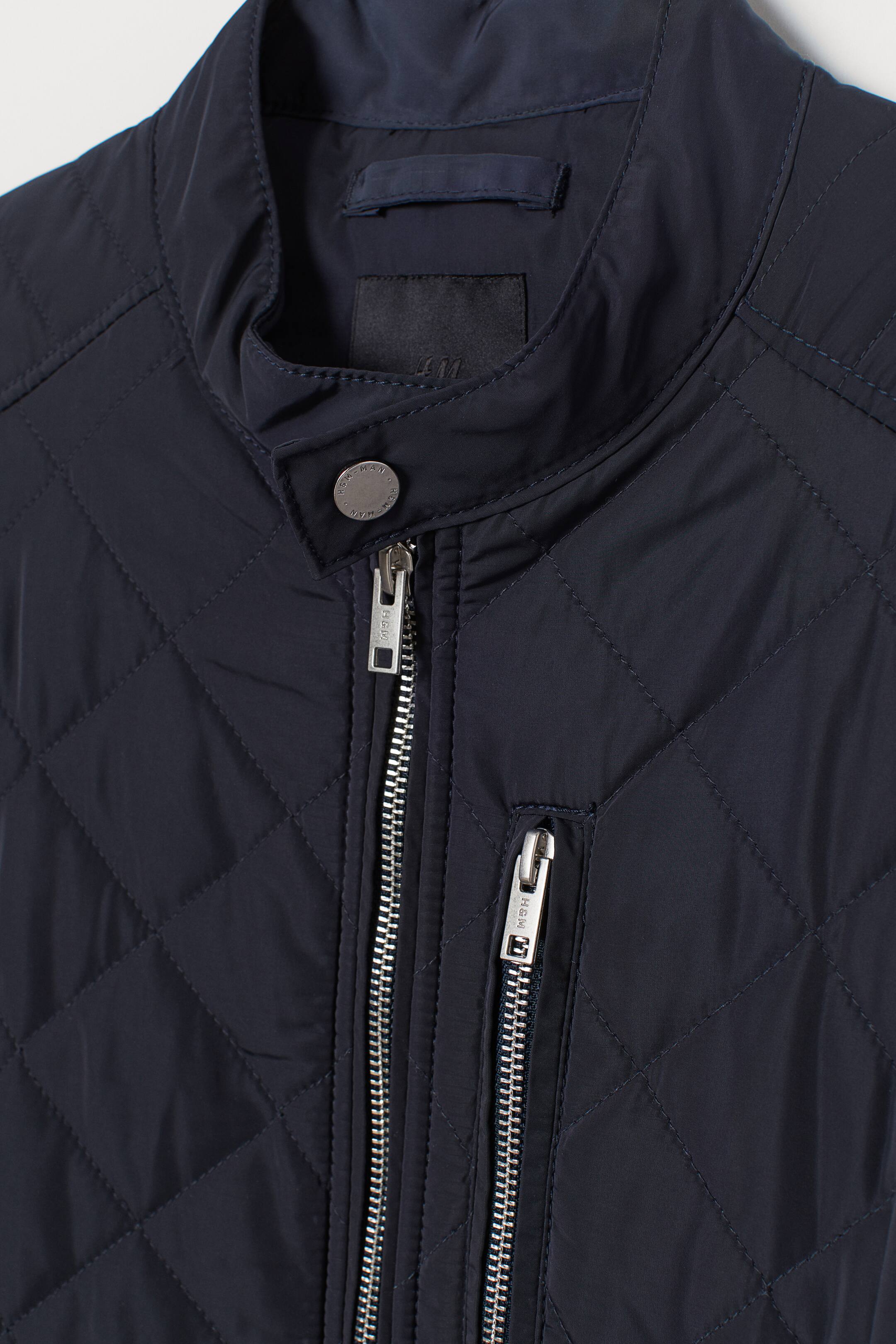 View larger image: Quilted jacket - Dark blue - Men | H&M HK 2