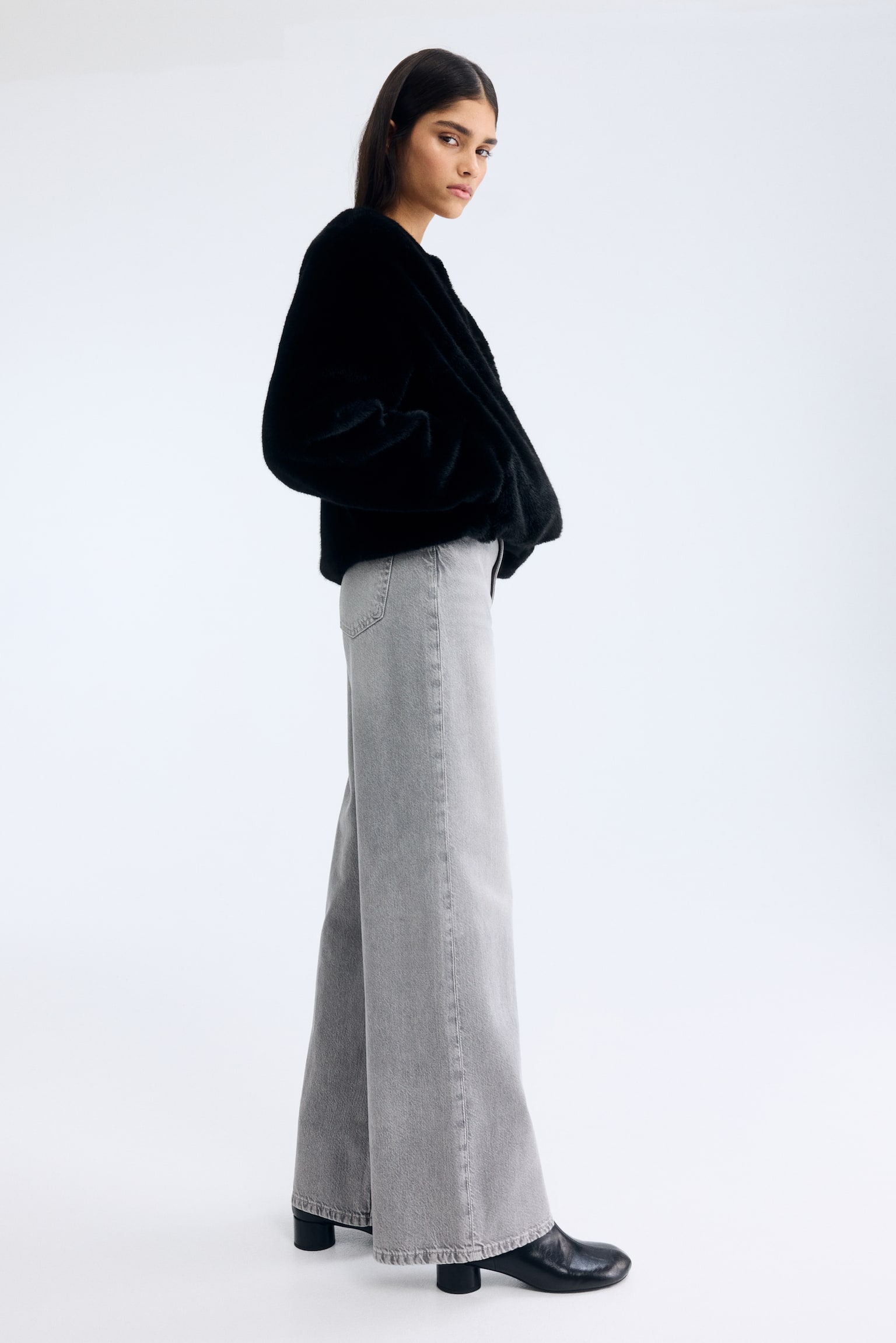 Wide Ultra High Jeans - Light denim grey/Denim black/Denim blue/Dark denim blue - 4