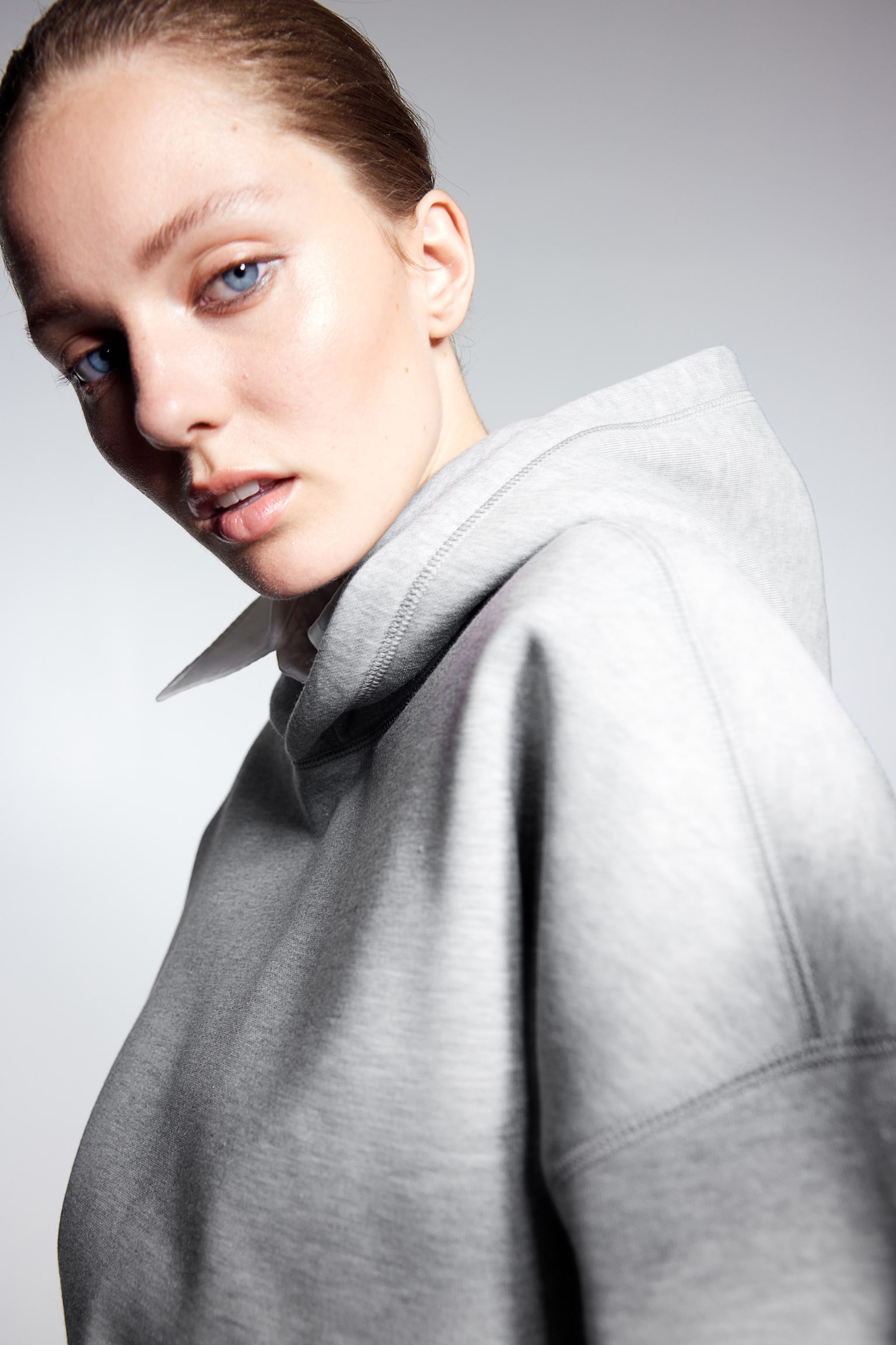 Oversized hoodie - Grey marl - 6