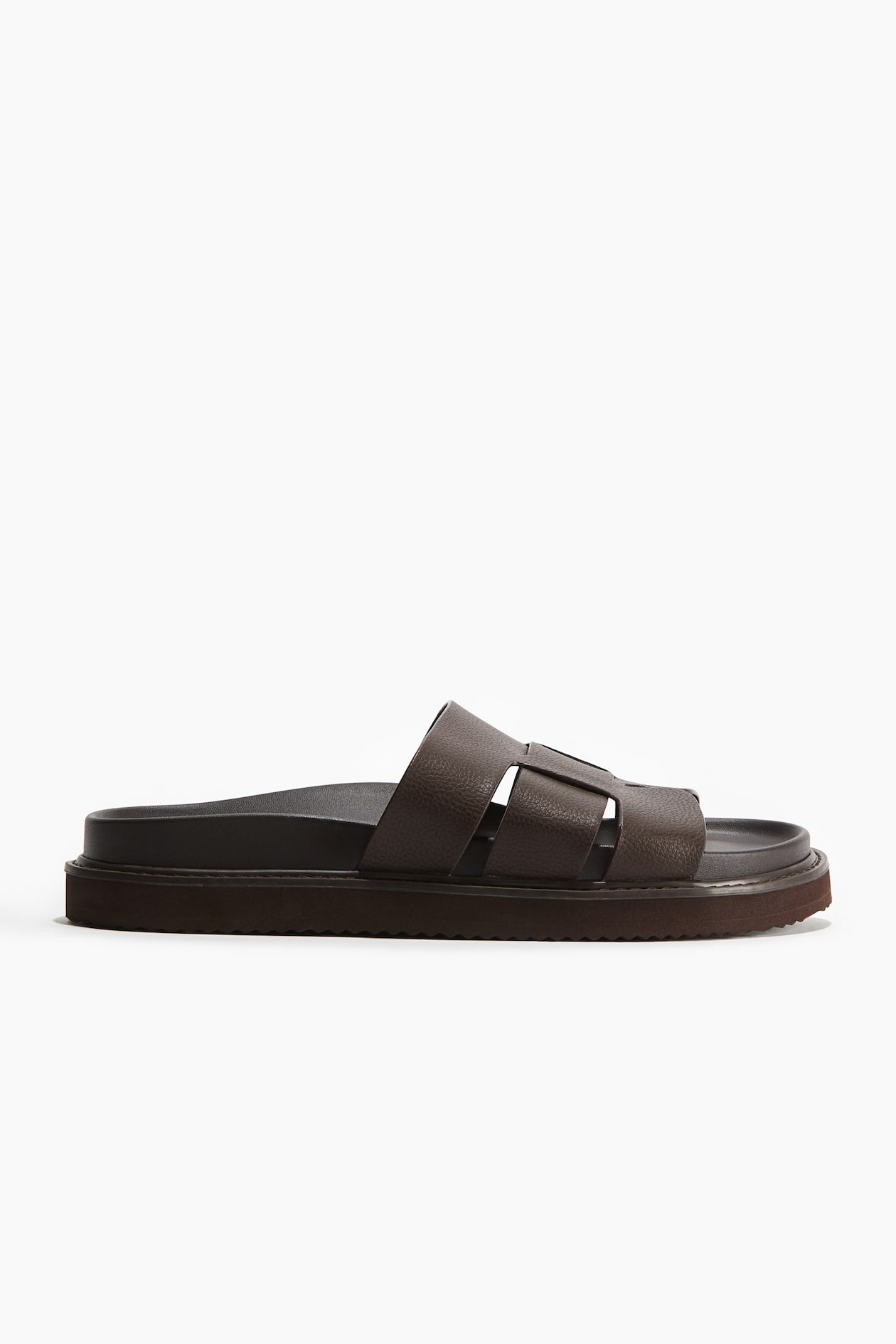 Slide sandals Dark brown Men H&M PH