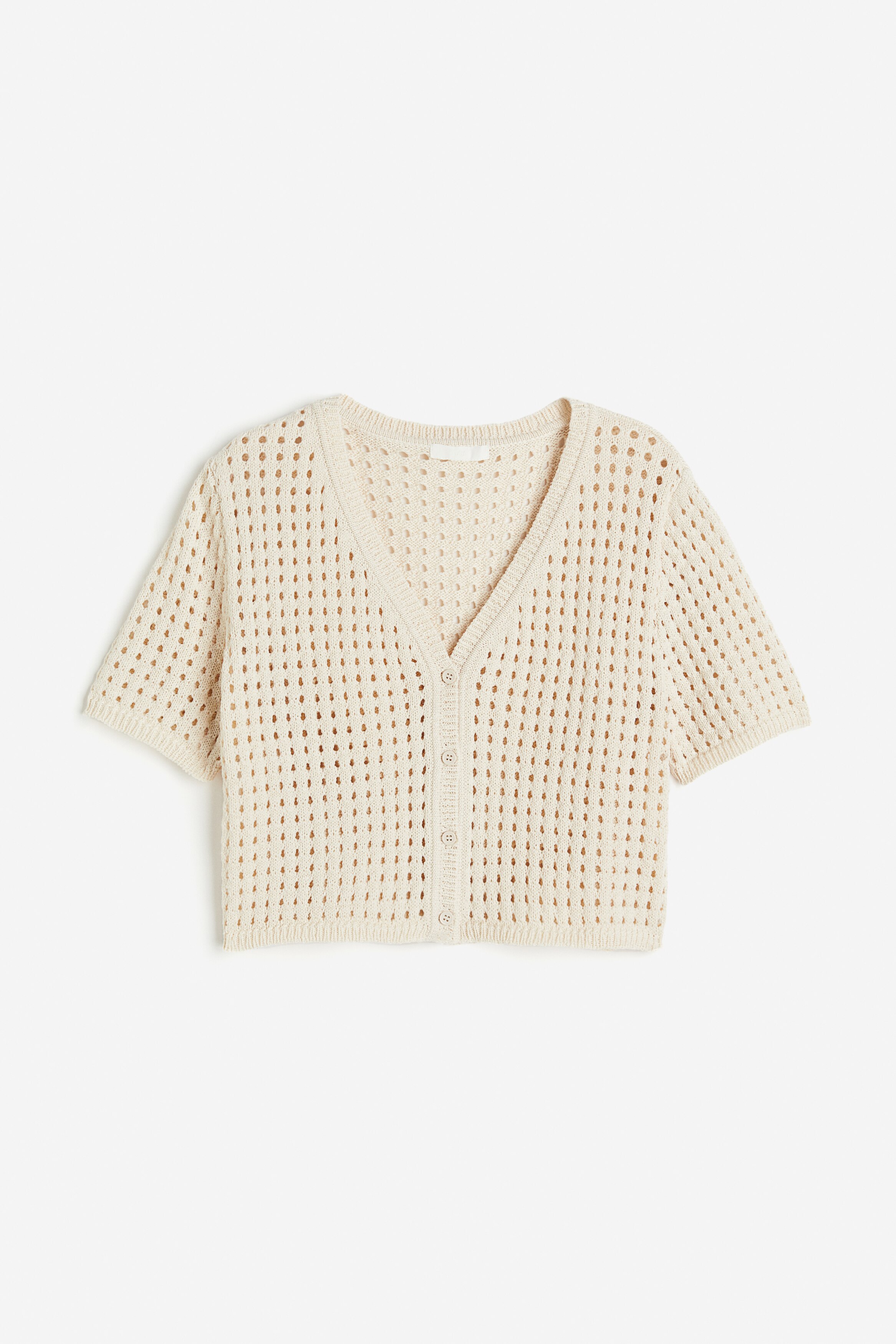 Pointelle-knit cardigan