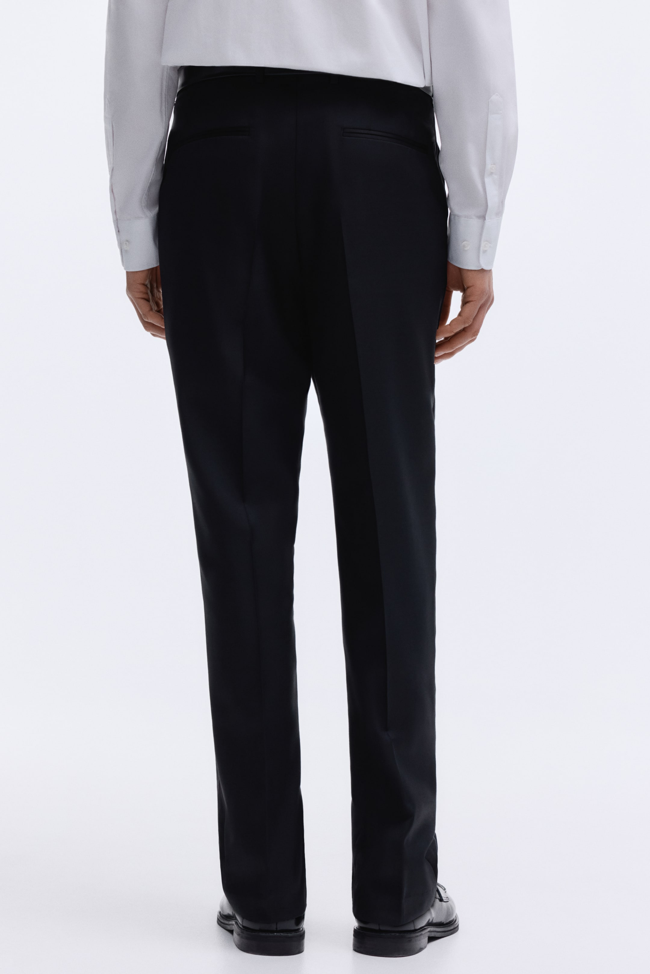 Regular-Fit Wool-Blend Tuxedo Pants