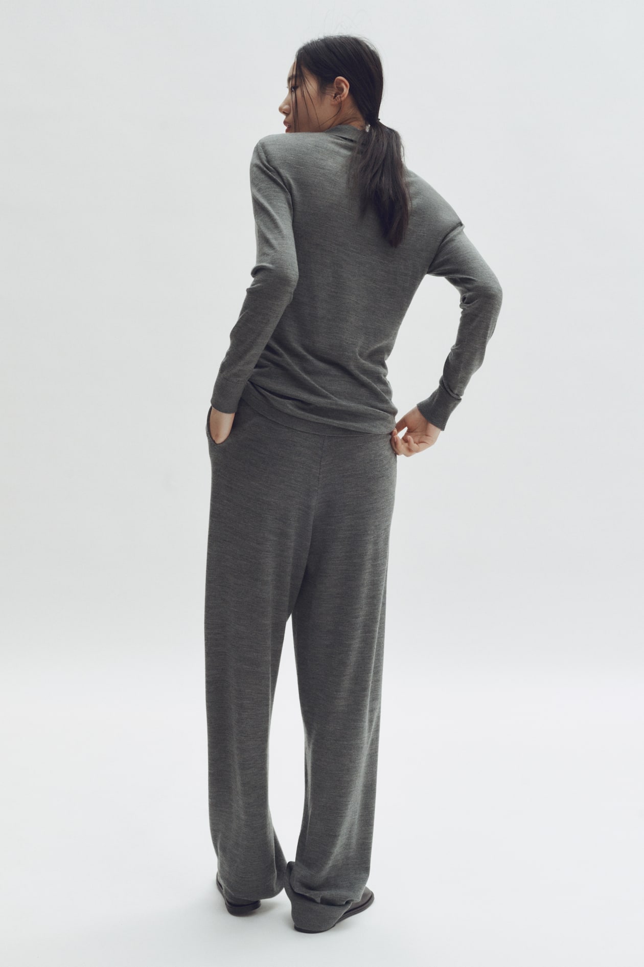 Wide-Leg Merino Wool Joggers - image 3
