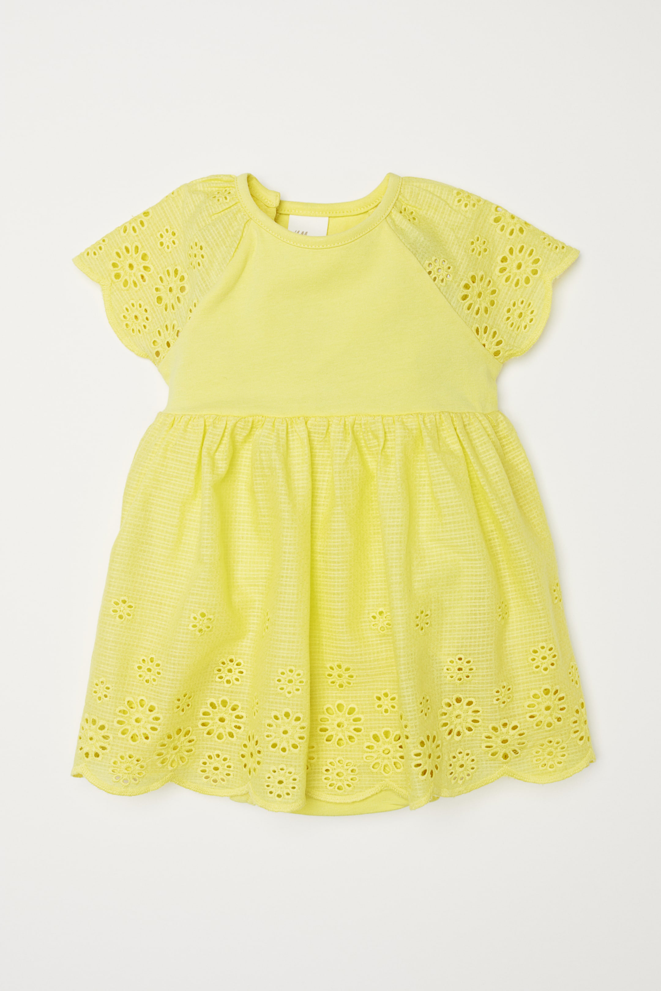 Agrandir l'image: Robe avec broderie anglaise - Jaune clair - ENFANT | H&M FR 1