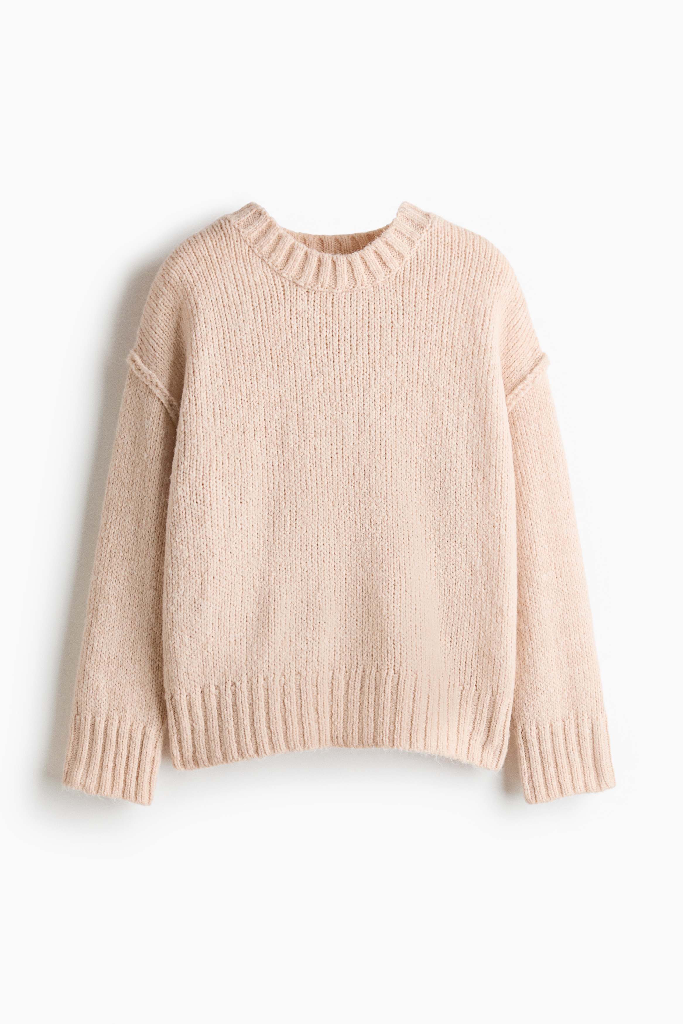 Suéter oversized - Beige claro/Beige jaspeado