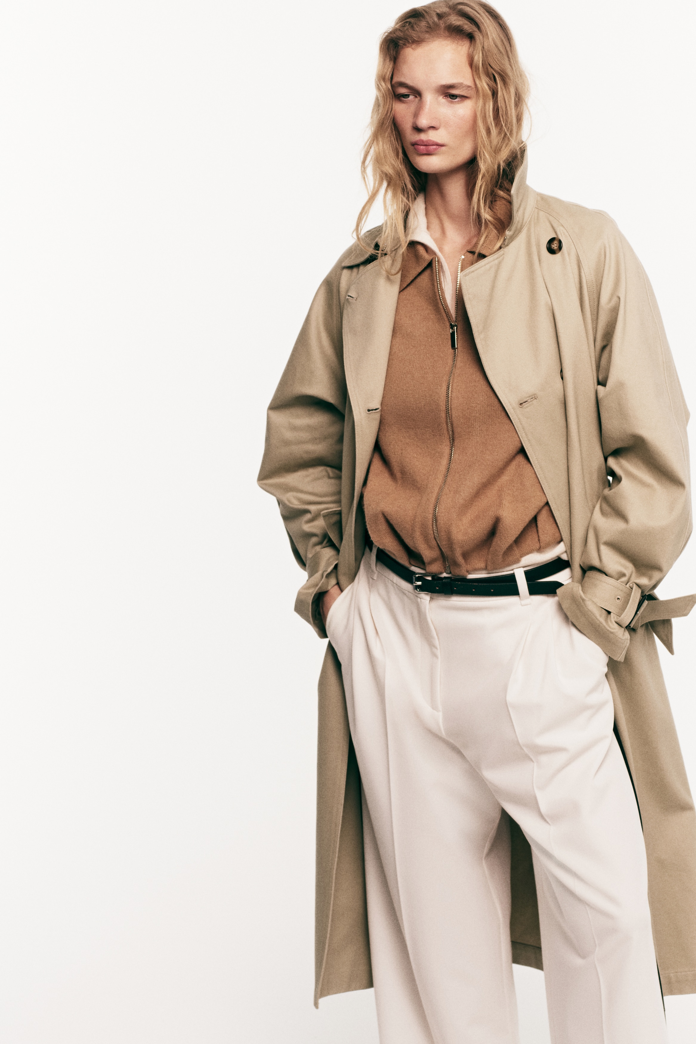 Oversized zip-through cardigan