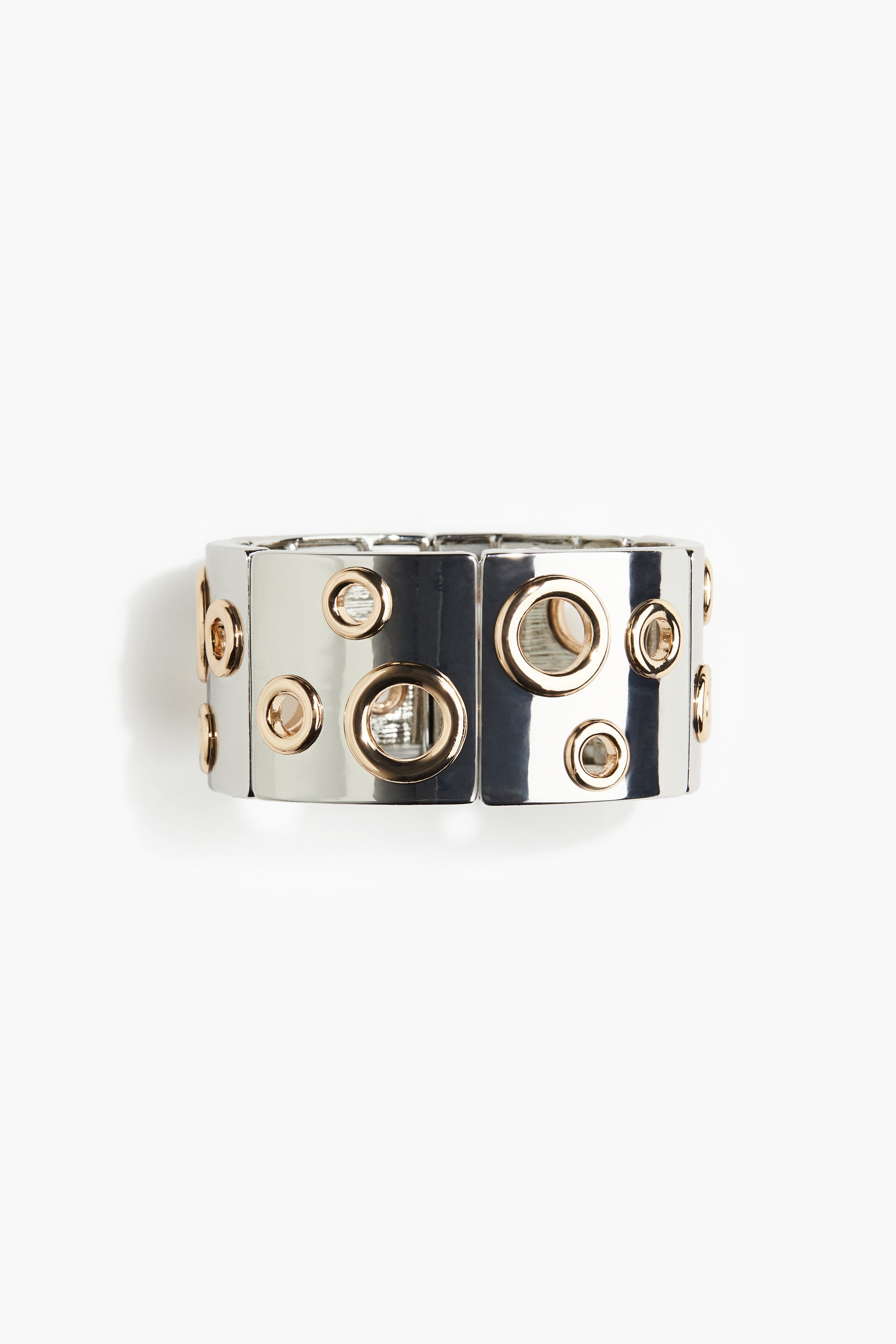 あ*ー様 FifthGeneralStore SilverBracelet HM Women's Silver-coloured Eyelet-detail cuff bracelet | H&M