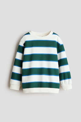 Sweatshirt med borstad insida och tryck