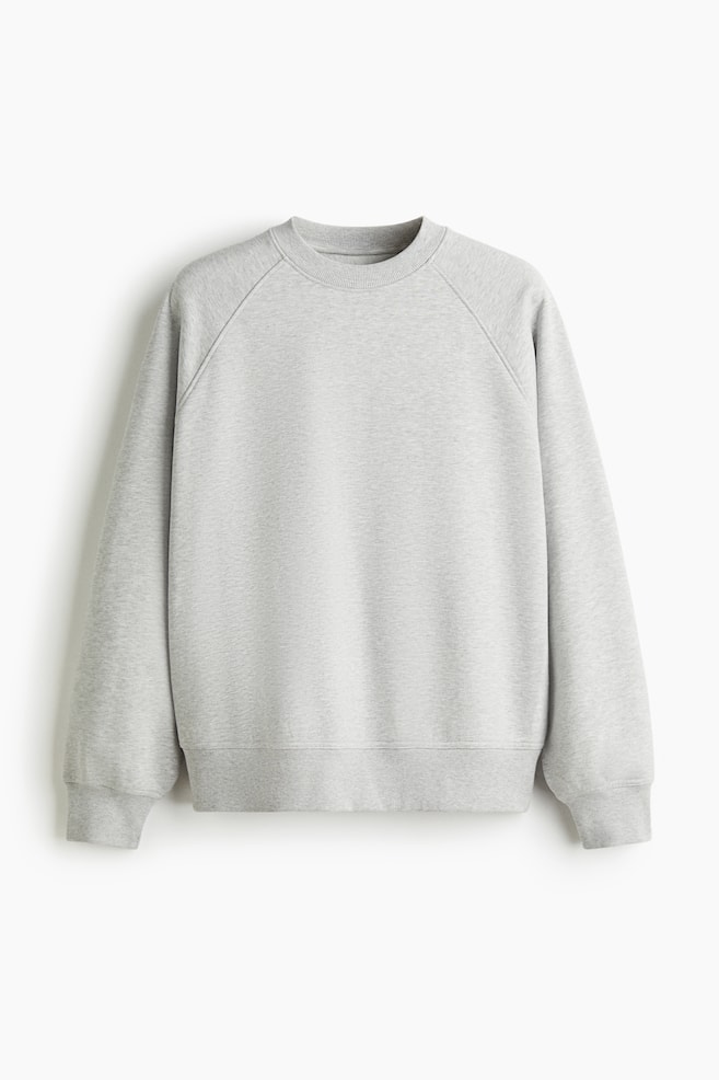 Oversized Sweatshirt - Gray melange/Black/Blue/Beige/Dark khaki green - 1