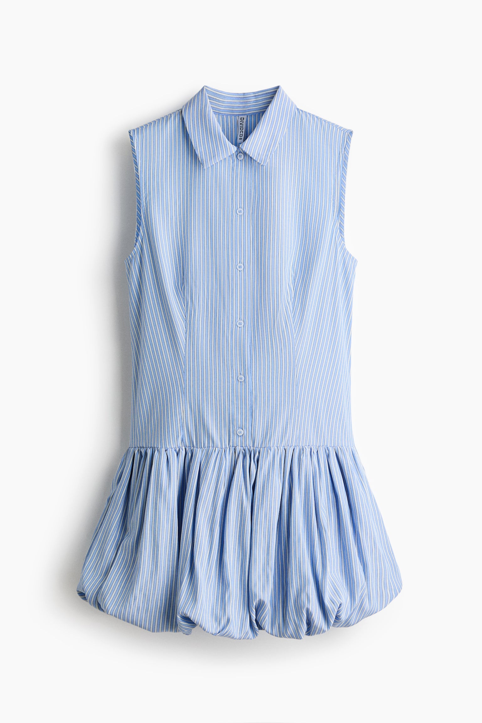 Bubble-hem shirt dress - Light blue/Striped/Navy blue - 2