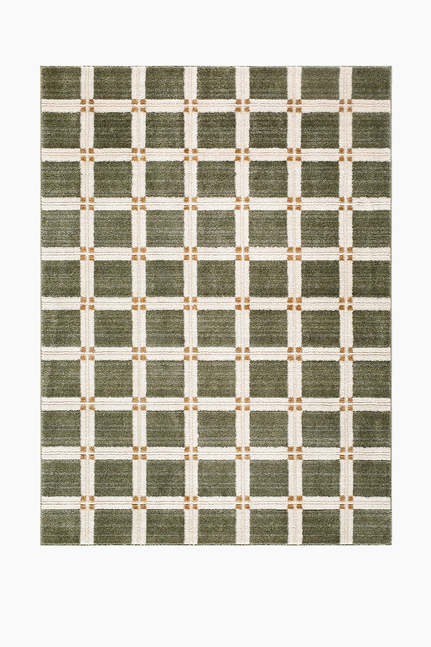 La Luna Modern Graphic Rug - Green/Brown/Tan