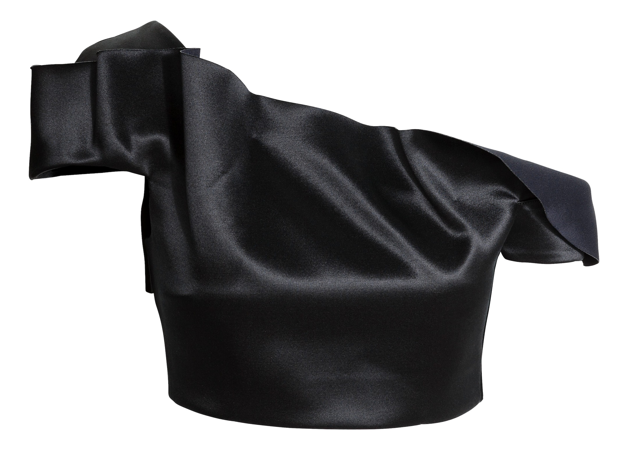 View larger image: Short flounced top - Black - Ladies | H&M GB 1