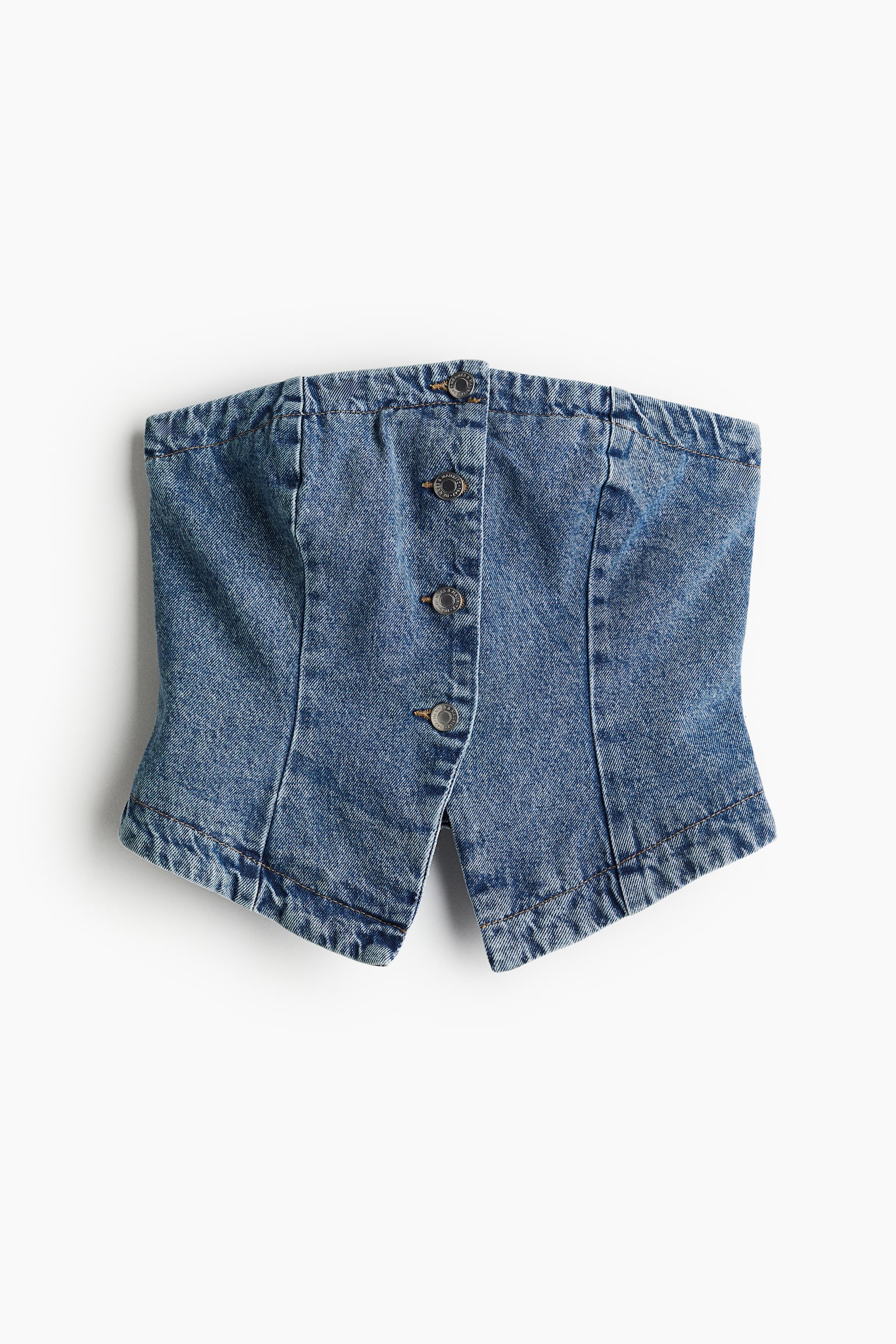 Denim Bandeau Top - Denim blue - 2