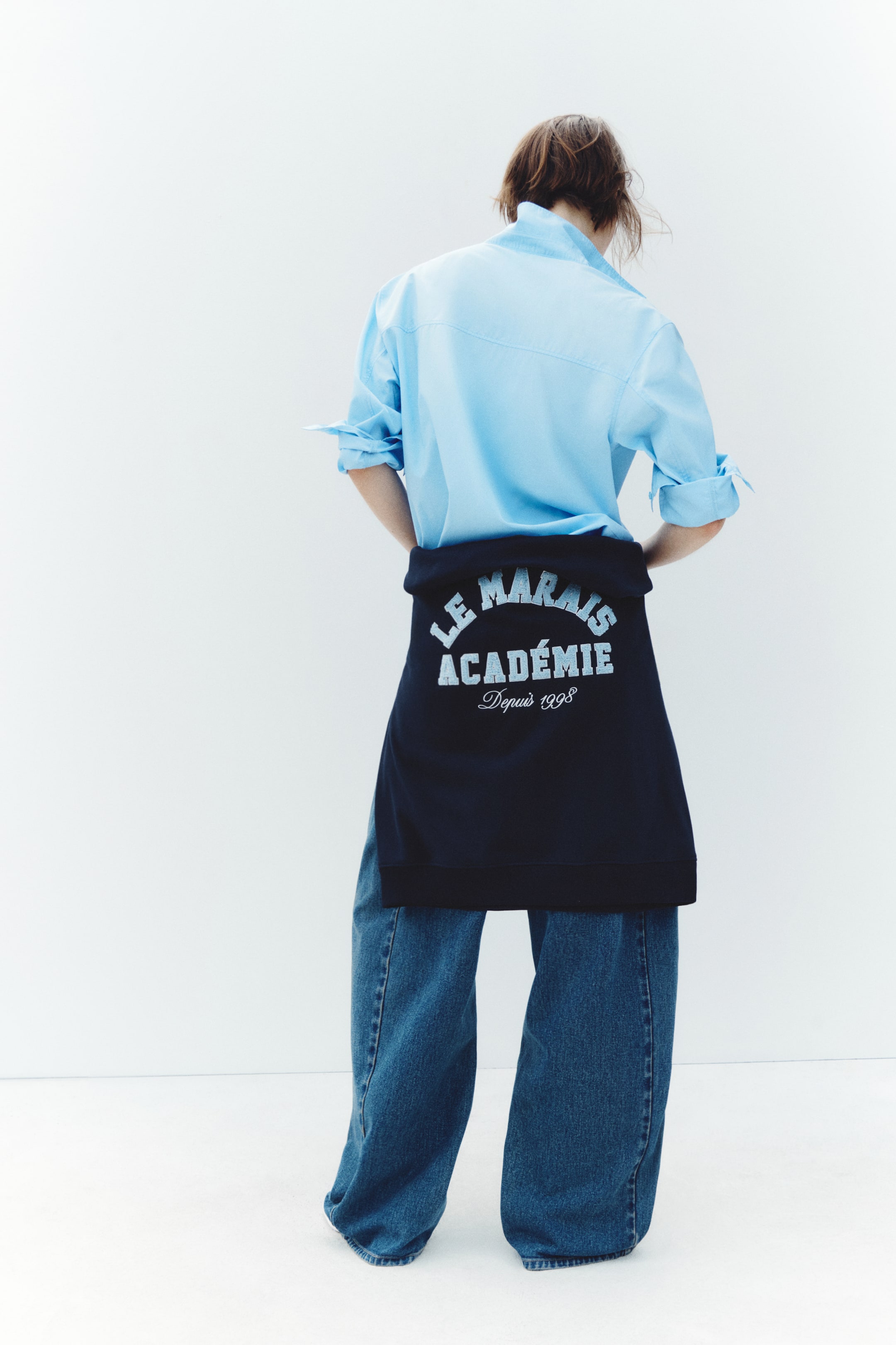 Sweatshirt with Text Motif