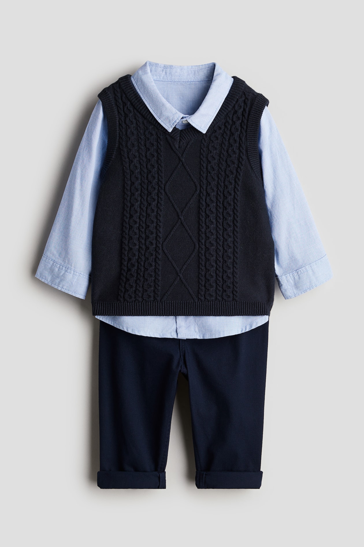Driedelige geklede set Marineblauw KINDEREN H&M NL