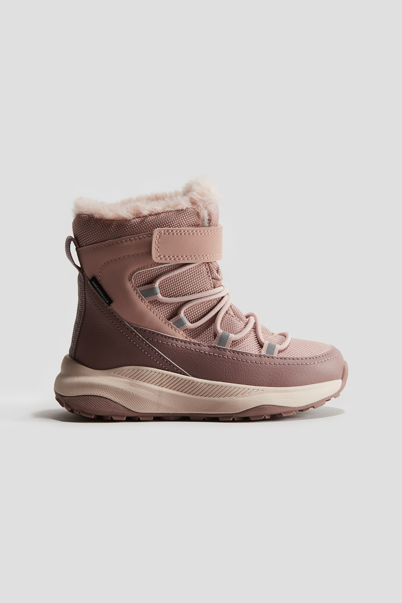 Waterproof snow boots - Light pink/Brown - 1