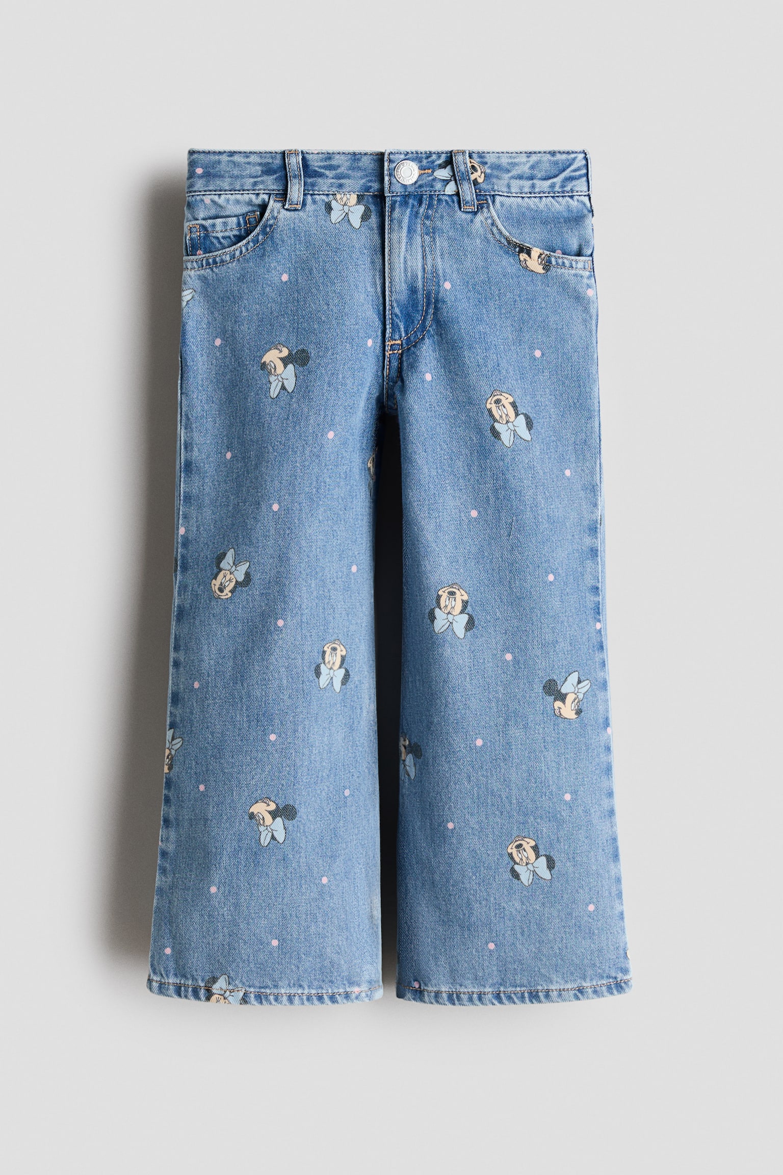 Printed Wide Leg Jeans - Denim blue/Minnie Mouse/Denim blue/Hello Kitty/Denim blue/Bambi/Denim blue/Looney Tunes/Denim blue/Squishmallows - 1