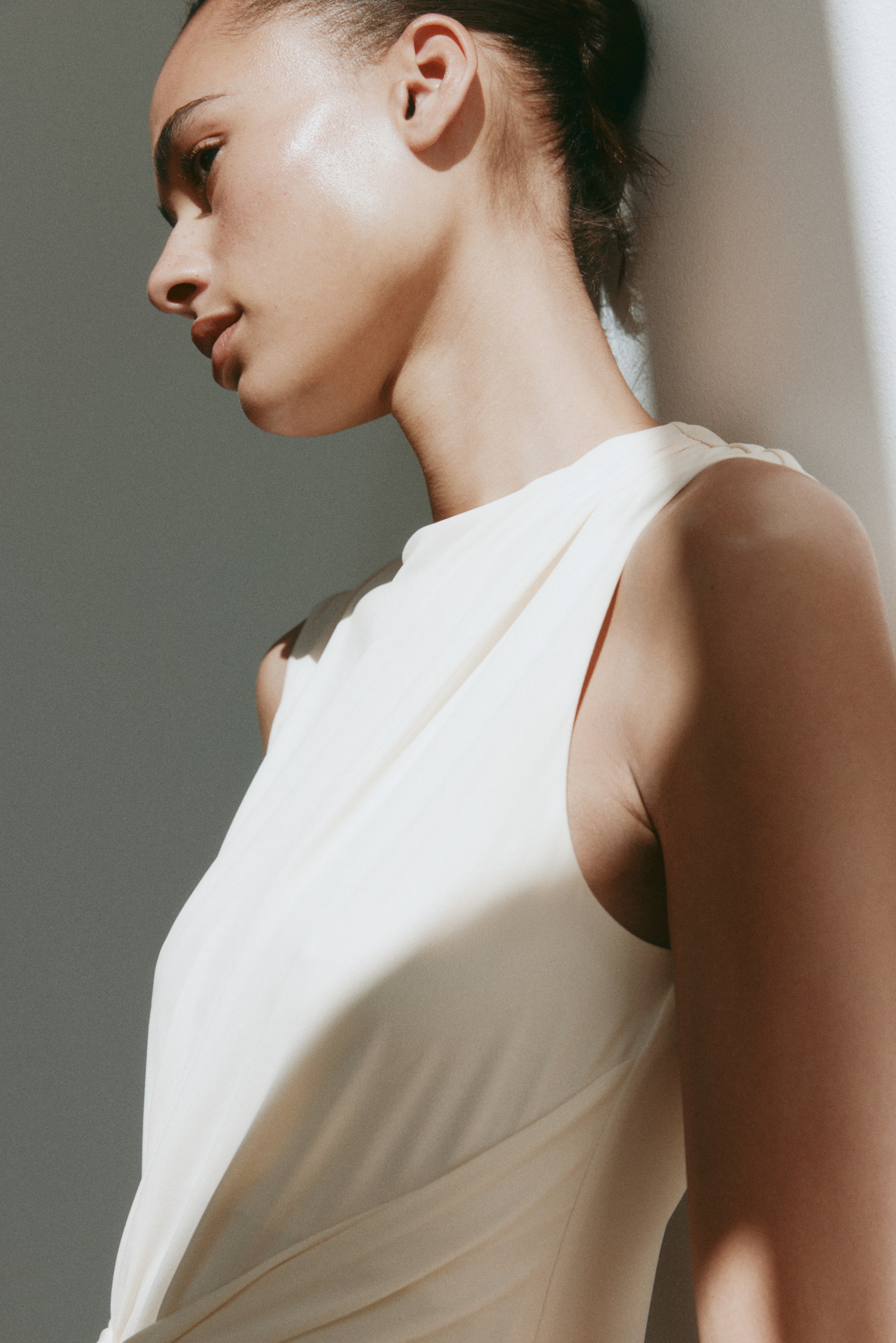 Asymmetric Twist-Detail Dress